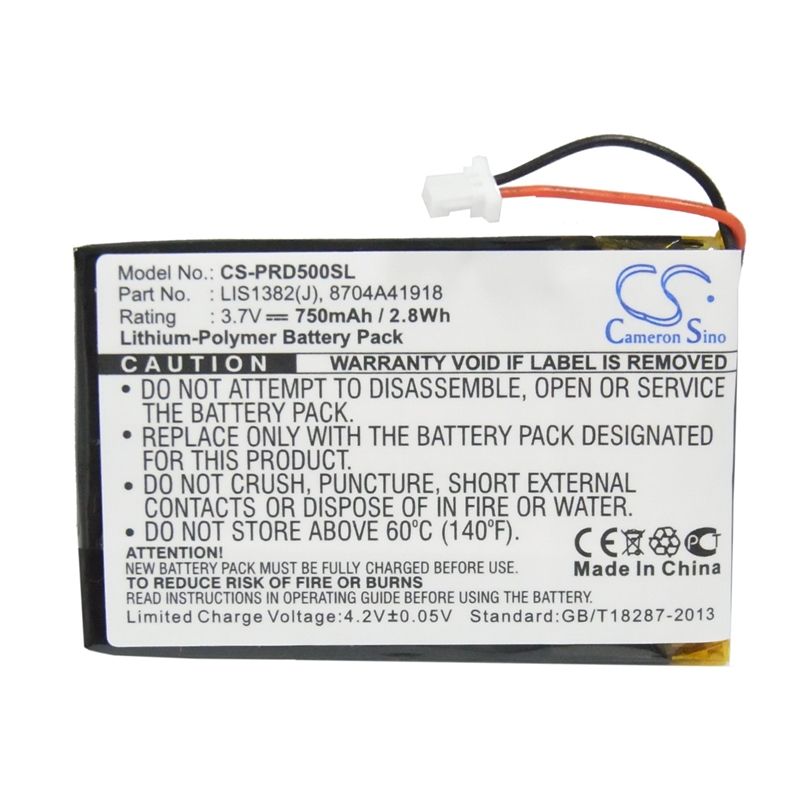 Li-polymer Battery Fits Sony, Portable Reader Prs-500, Portable Reader Prs-500u2, Portable Reader Prs-505 3.7v, 750mah E-book & E-reader Cameron Sino Technology Limited
