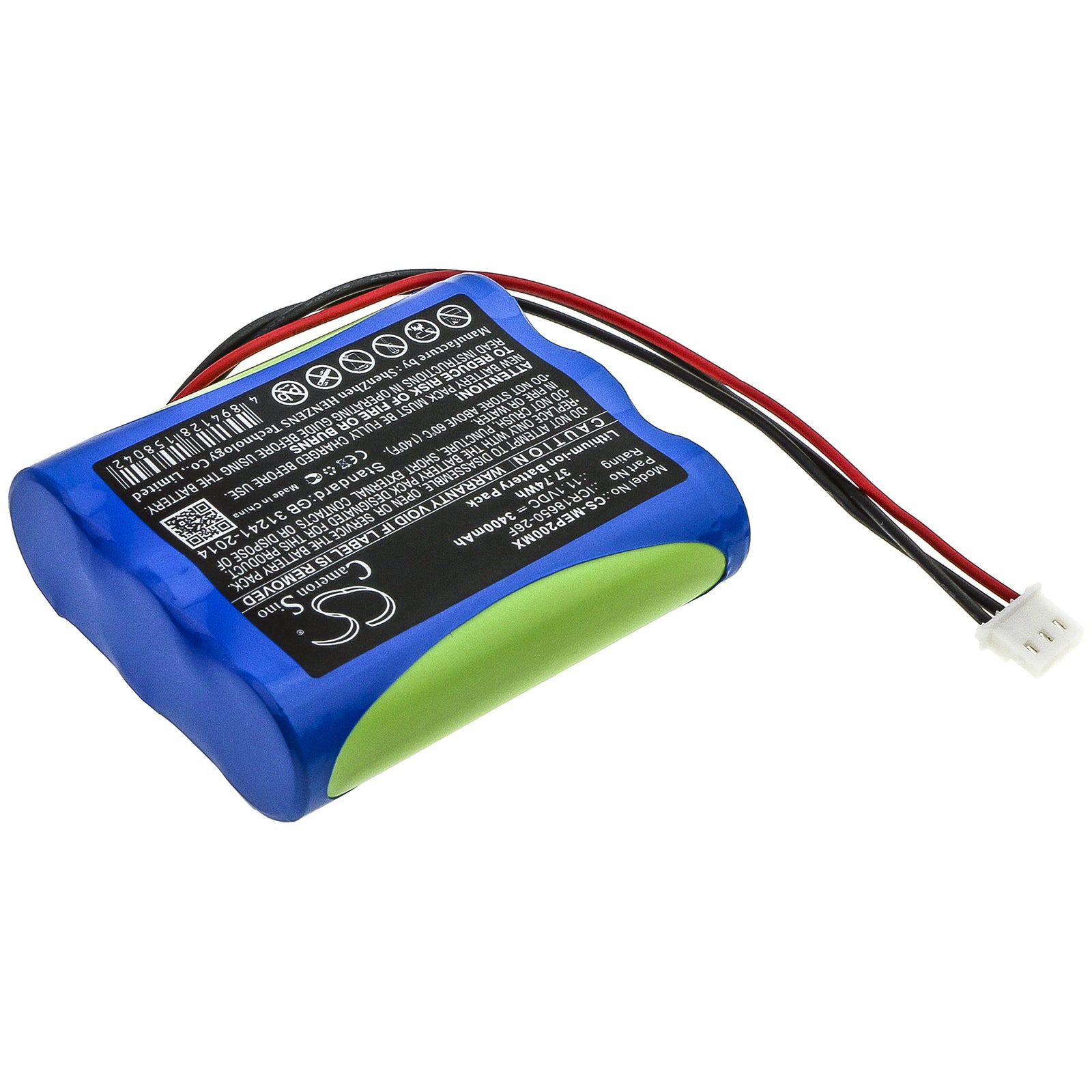 Li-ion Battery fits Medical Econet, Icr18650-26f 11.1V, 3400mAh Medical Cameron Sino Technology Limited