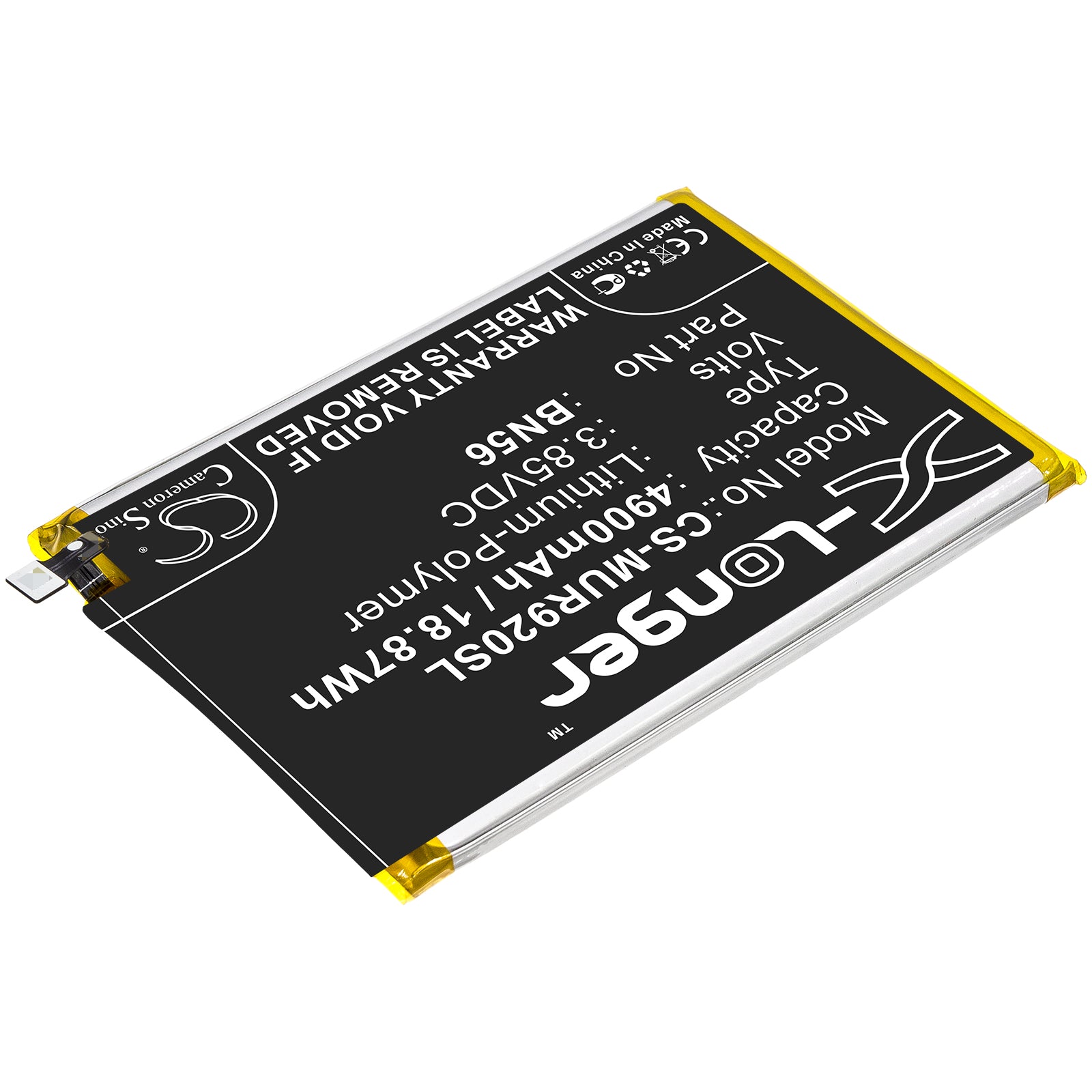 Li-Polymer Battery fits Redmi, Bn56 3.85V, 4900mAh Mobile & SmartPhone Cameron Sino Technology Limited