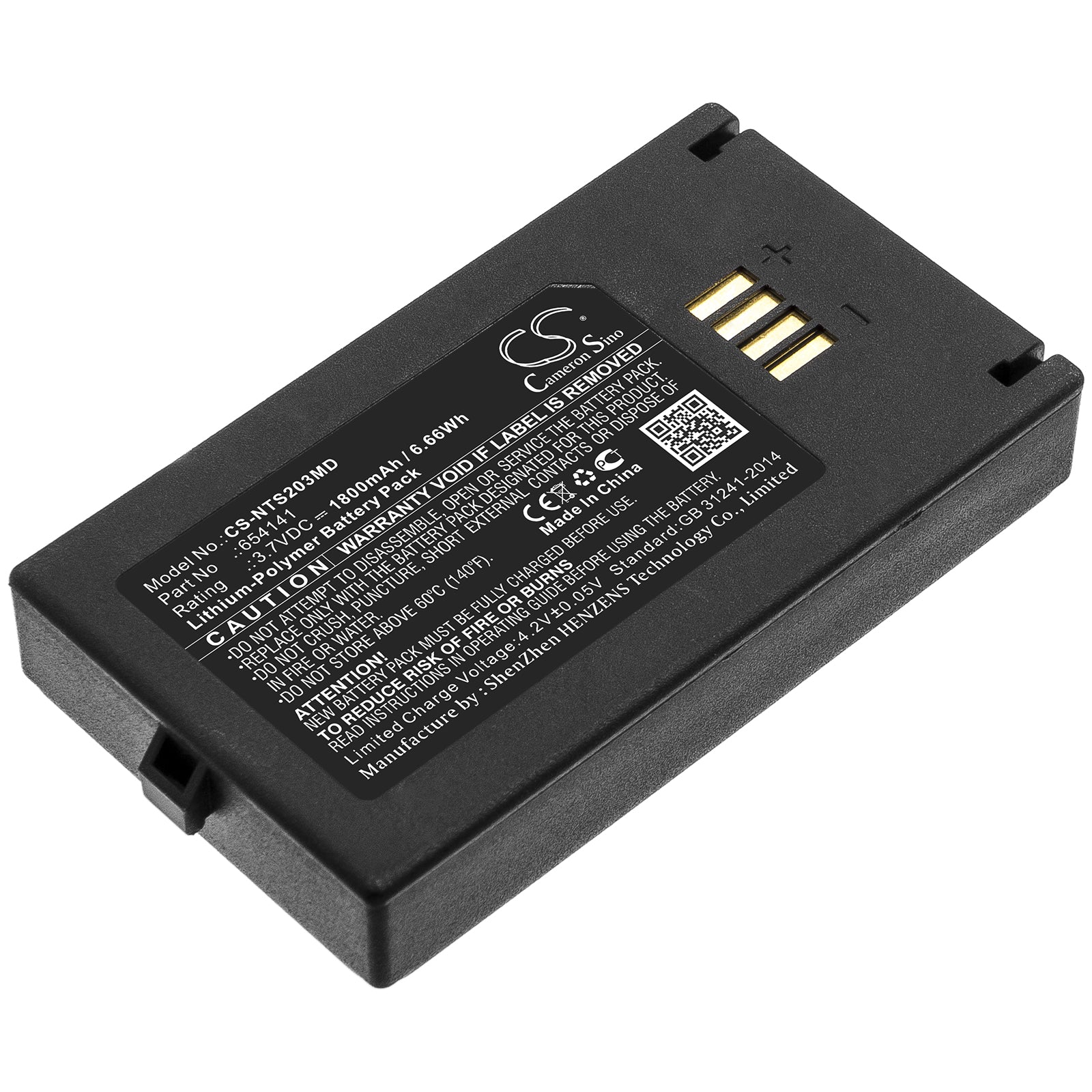 Li-Polymer Battery fits Nova, 654141 3.7V, 1800mAh Medical Cameron Sino Technology Limited