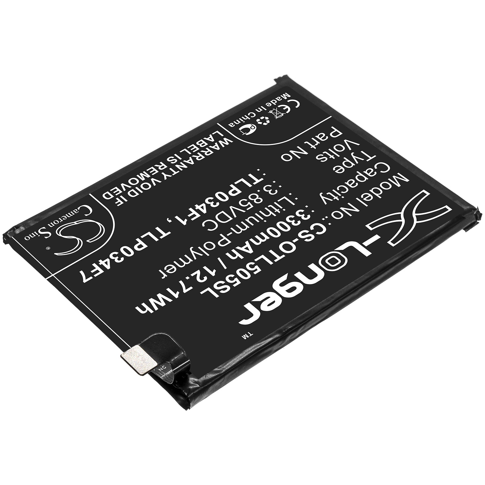 Li-Polymer Battery fits Alcatel, Tlp034f1, Tlp034f7 3.85V, 3300mAh Mobile & SmartPhone Cameron Sino Technology Limited