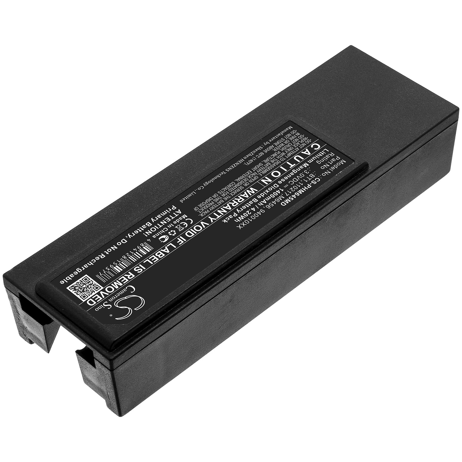 Li-MnO2 Battery fits Philips, 110217, 940010xx, 940020xx, 940030xx, 989803136301, Bt1, Bt1-abe, M6456 3.0V, 1400mAh Medical Cameron Sino Technology Limited