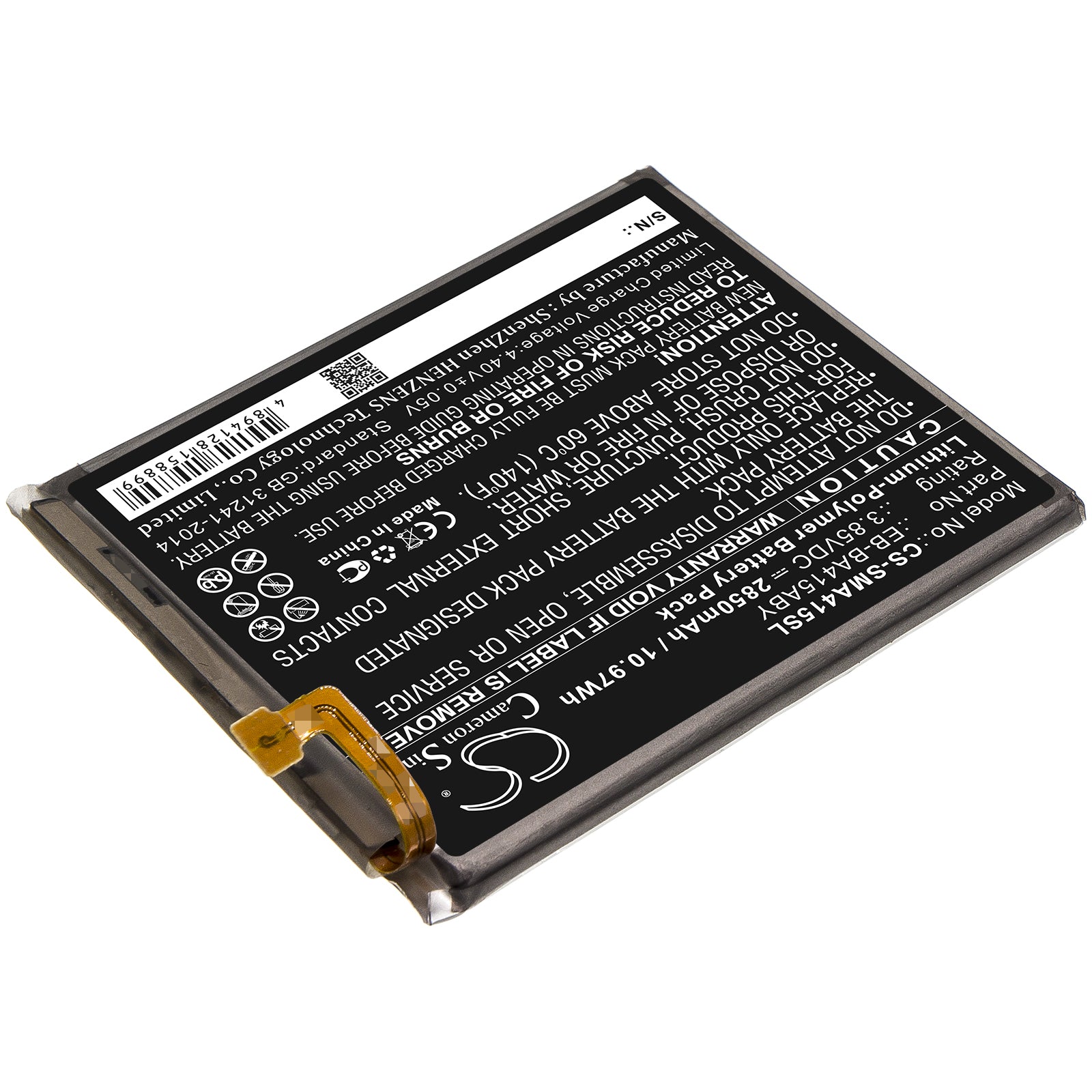 Li-Polymer Battery fits Samsung, Eb-ba415aby, Gh82-22861a 3.85V, 2850mAh Mobile & SmartPhone Cameron Sino Technology Limited