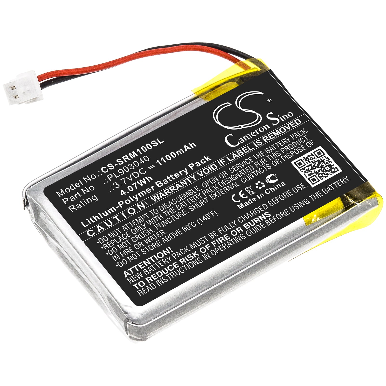Li-Polymer Battery fits Schweizer, Pl903040 3.7V, 1100mAh Electronic Magnifier Cameron Sino Technology Limited