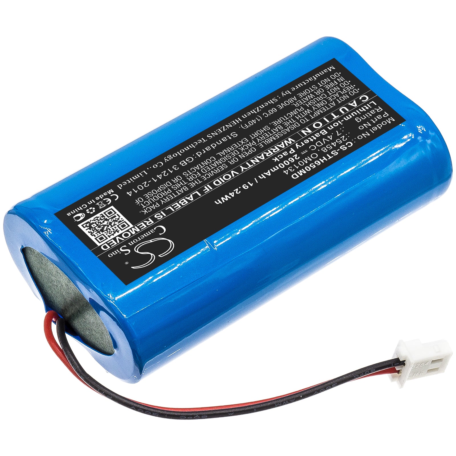 Li-ion Battery fits Surgitel, 25458, Om0134 7.4V, 2600mAh Medical Cameron Sino Technology Limited
