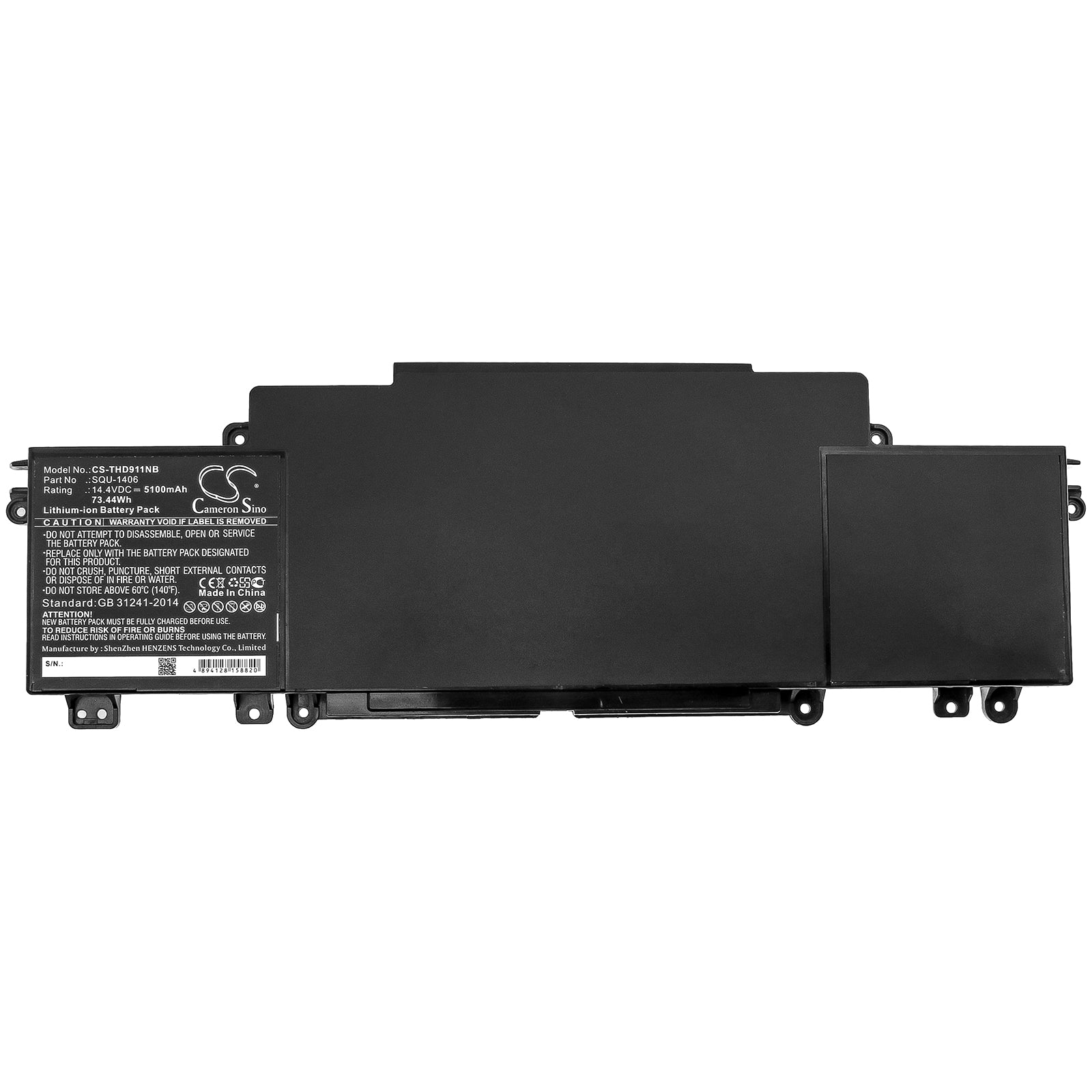 Li-ion Battery fits Thunderobot, Squ-1406 14.4V, 5100mAh Notebook & Laptop Cameron Sino Technology Limited