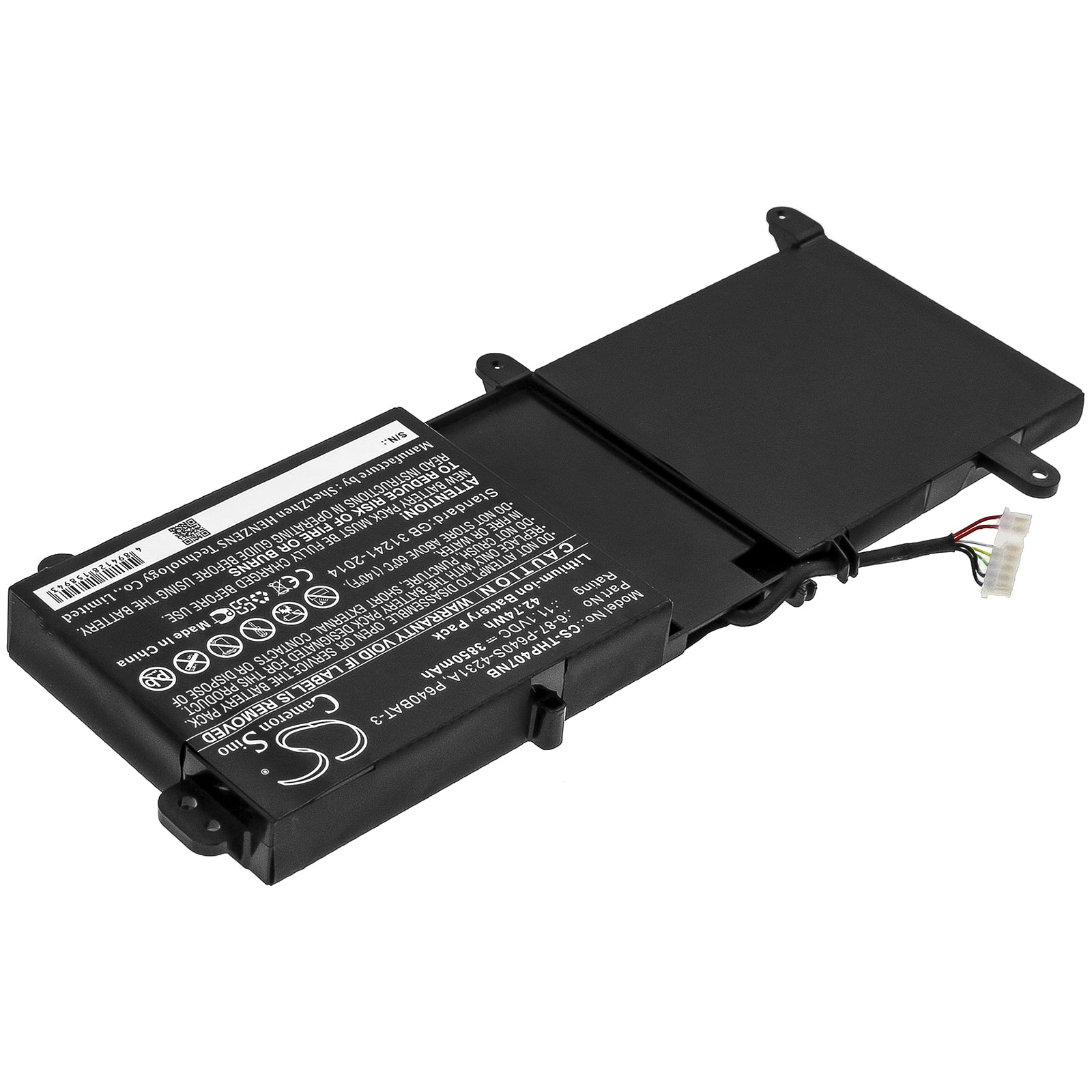 Li-ion Battery fits Thunderobot, 6-87-p640s-4231a, P640bat-3 11.1V, 3850mAh Notebook & Laptop Cameron Sino Technology Limited
