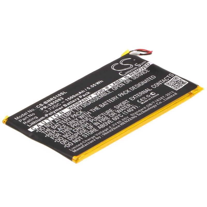 Li-polymer Battery Fits Barnes & Noble, Bnrv510, Nook Glowlight Plus 2015, Kobo 3.7v, 1500mah E-book & E-reader Cameron Sino Technology Limited