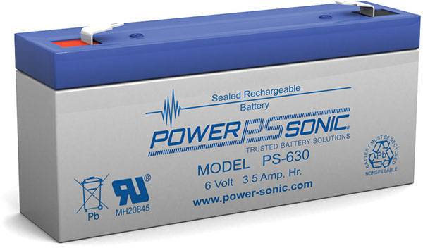 Power Sonic PS-630 General Purpose Vrla Battery Replaces 6V-3.50Ah Sealed Lead Acid Batteries Power Sonic