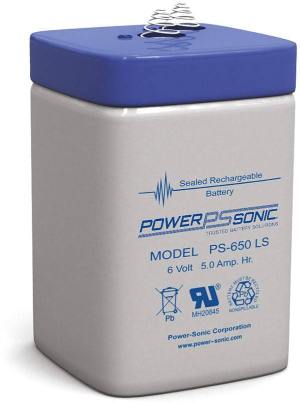 Power Sonic PS-650LS General Purpose Vrla Battery Replaces 6V-5.00Ah Sealed Lead Acid Batteries Power Sonic