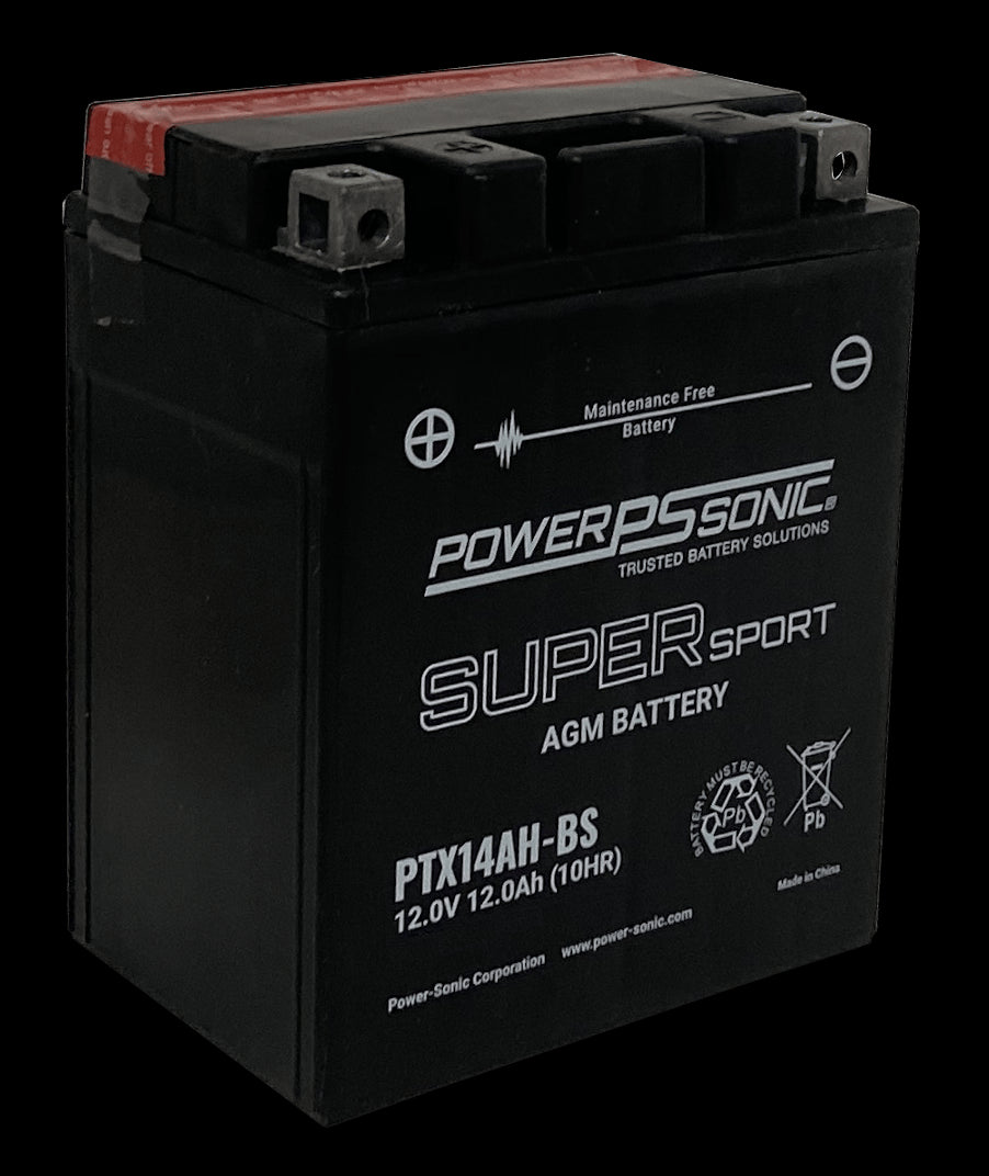 Power Sonic PTX14AH-BS 12V-12Ah-273 cca Powersports Battery Powersports Batteries Power Sonic
