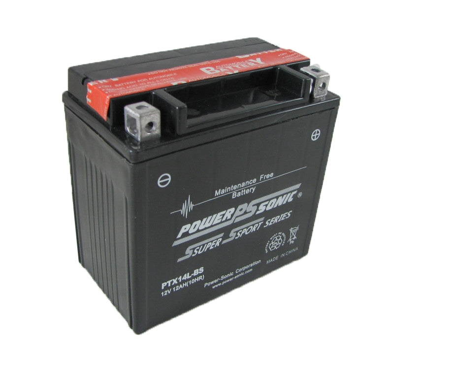 Power Sonic PTX14L-BS 12V-12Ah-260 cca Powersports Battery Powersports Batteries Power Sonic