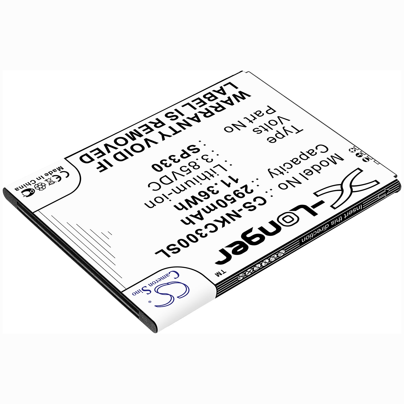 Li-ion Battery fits Nokia, Sp330 3.85V, 2950mAh Mobile & SmartPhone Cameron Sino Technology Limited