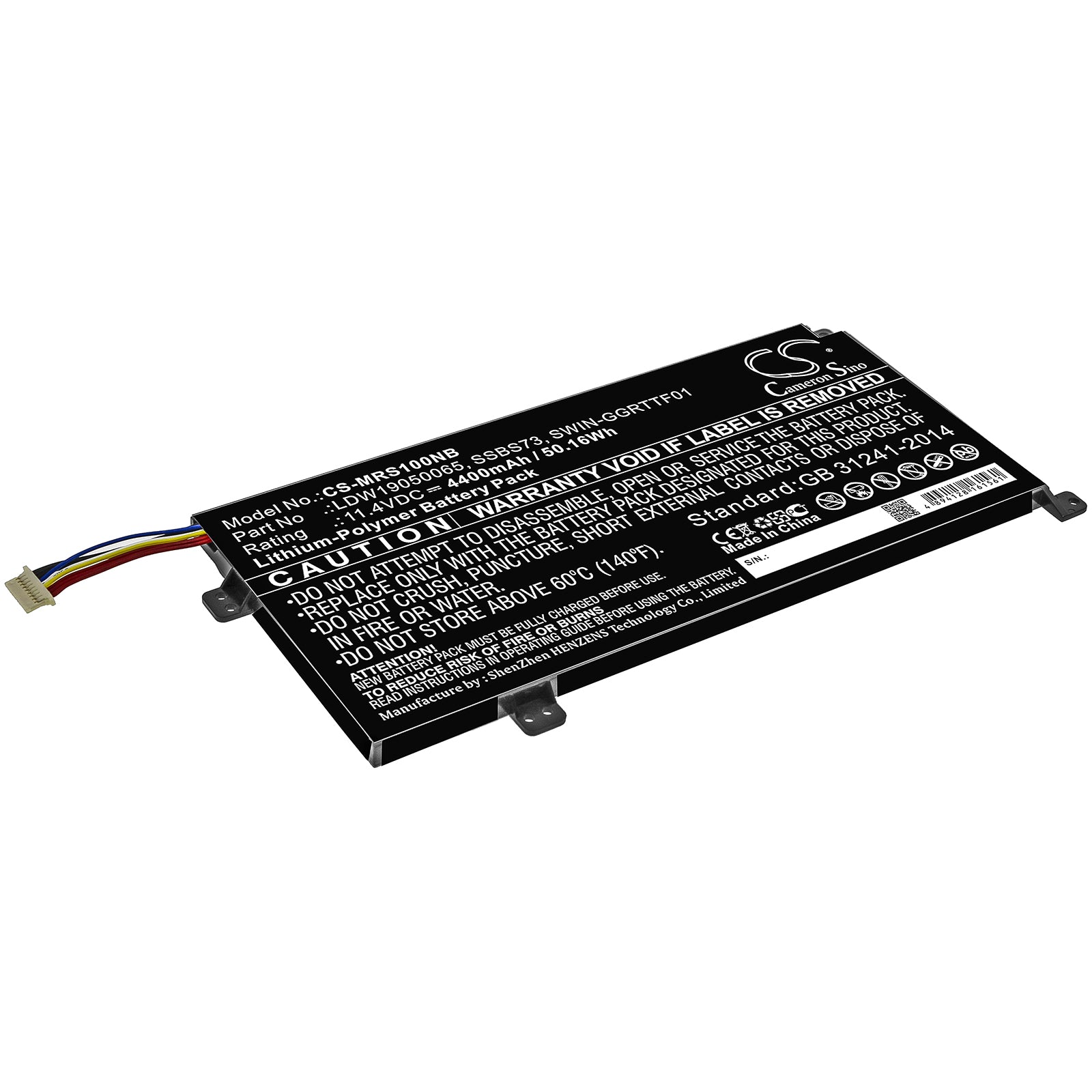 Li-ion Battery fits Mechrevo, Ldw19050065, Ssbs73, Swin-ggrttf01 11.4V, 4400mAh Notebook & Laptop Cameron Sino Technology Limited