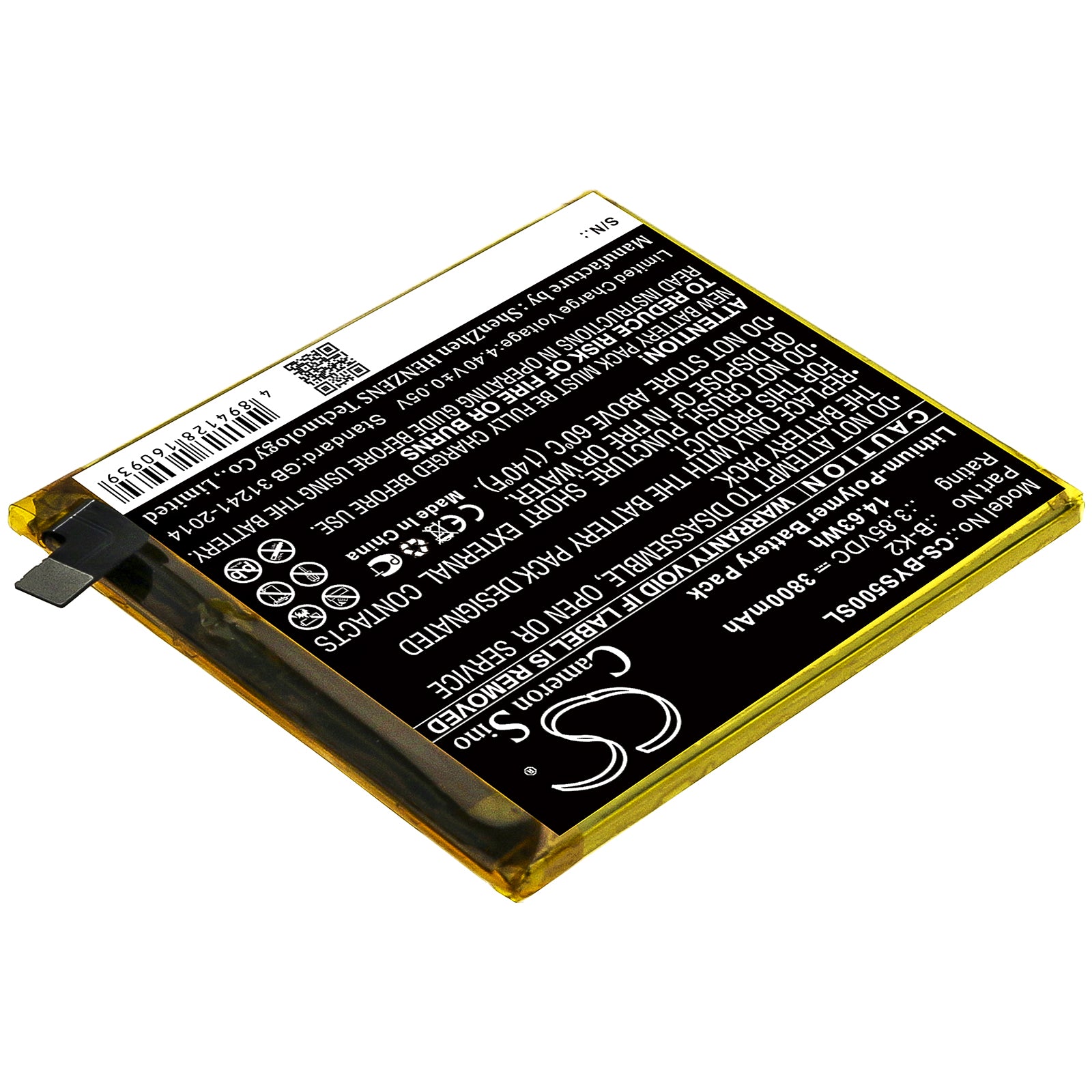 Li-Polymer Battery fits Vivo, B-k2 3.85V, 4000mAh Mobile & SmartPhone Cameron Sino Technology Limited