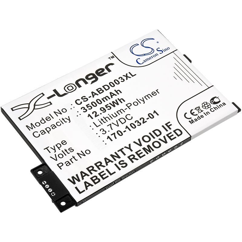 Li-polymer Battery Fits Amazon, Kindle 3, Kindle 3 Wi-fi, Kindle 3g 3.7v, 3500mah E-book & E-reader Cameron Sino Technology Limited