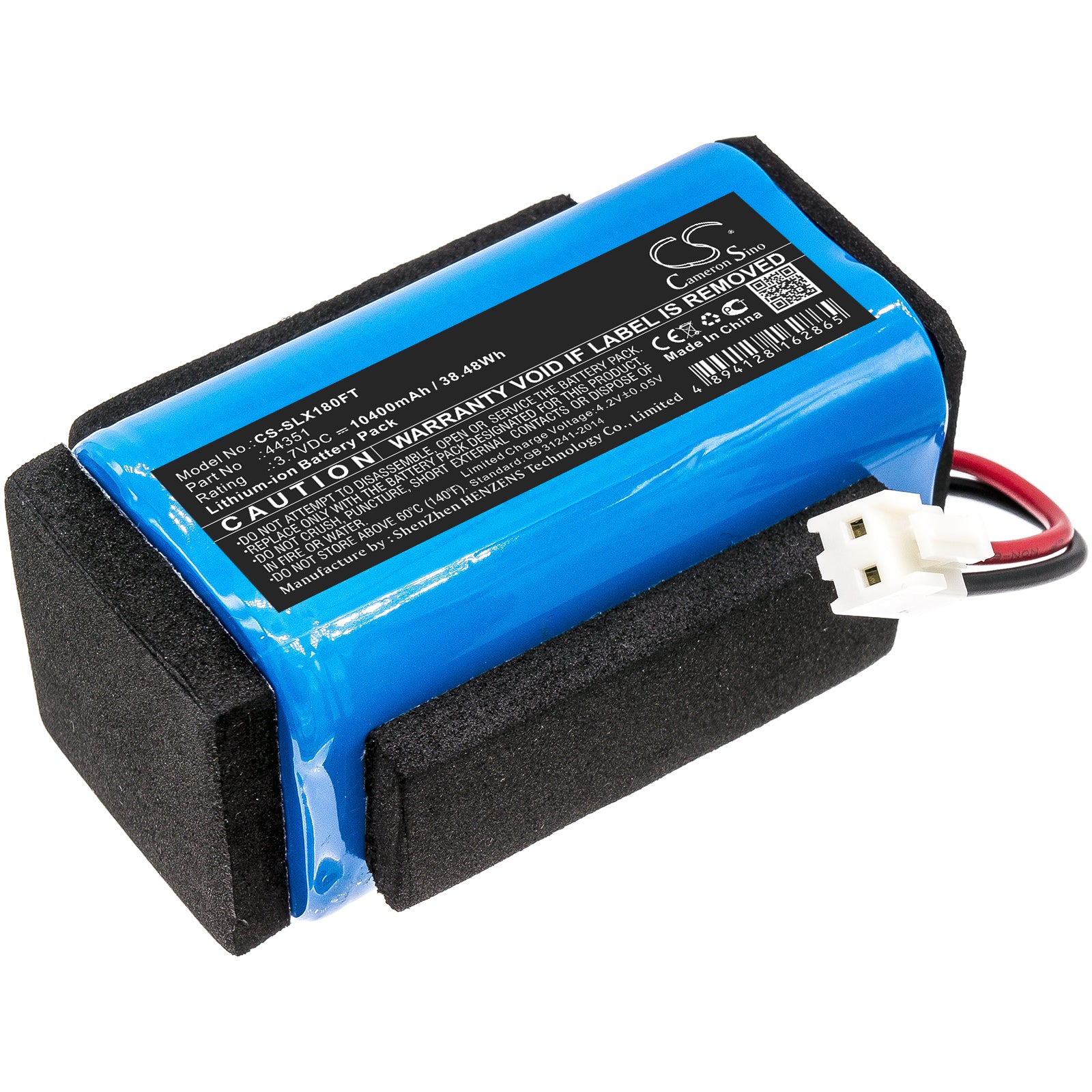 Li-ion Battery fits Streamlight, Vulcan 180 3.7V, 10400mAh Flashlight Cameron Sino Technology Limited