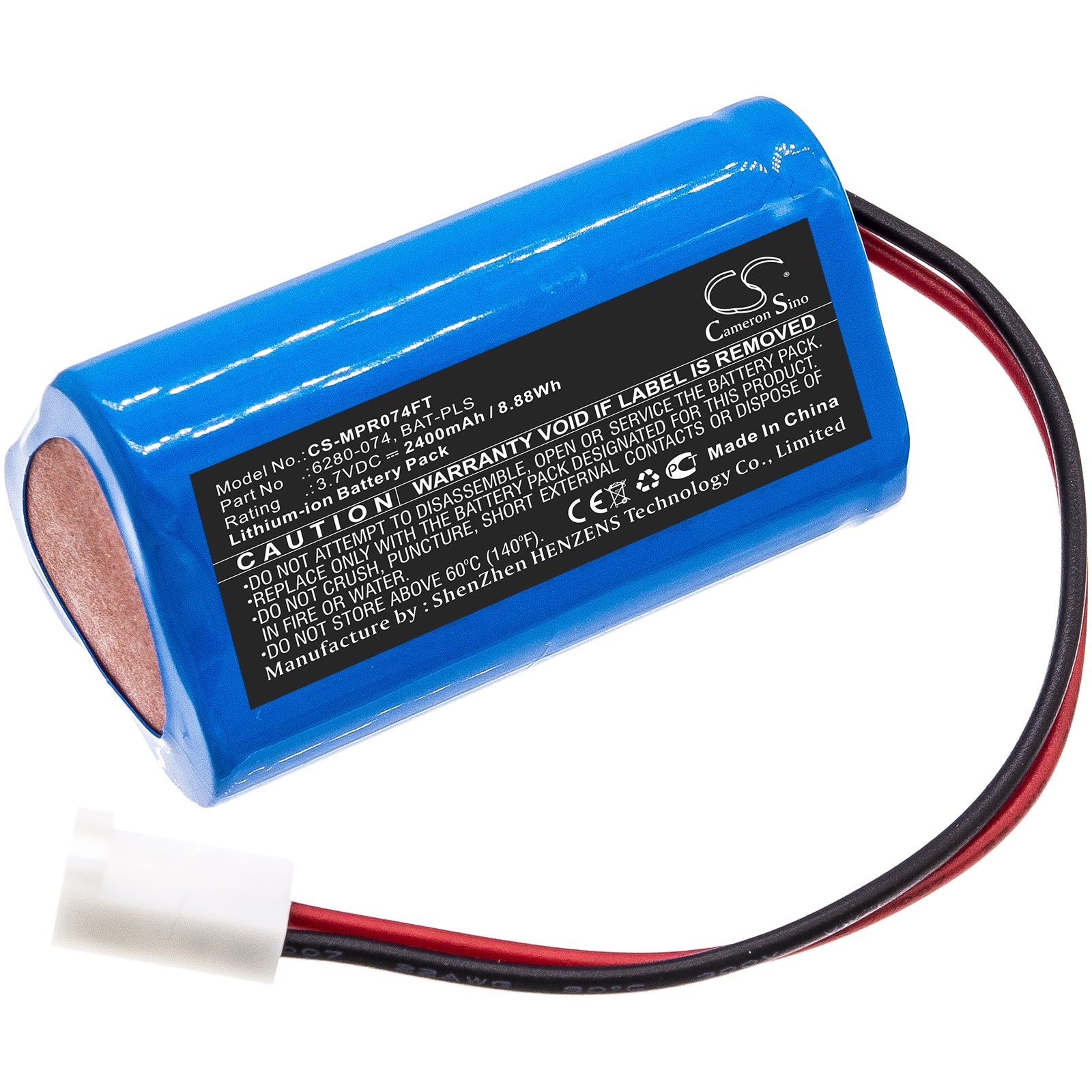 Li-ion Battery fits Monarch, Pocket Led Stroboscope 3.7V, 2400mAh Flashlight Cameron Sino Technology Limited