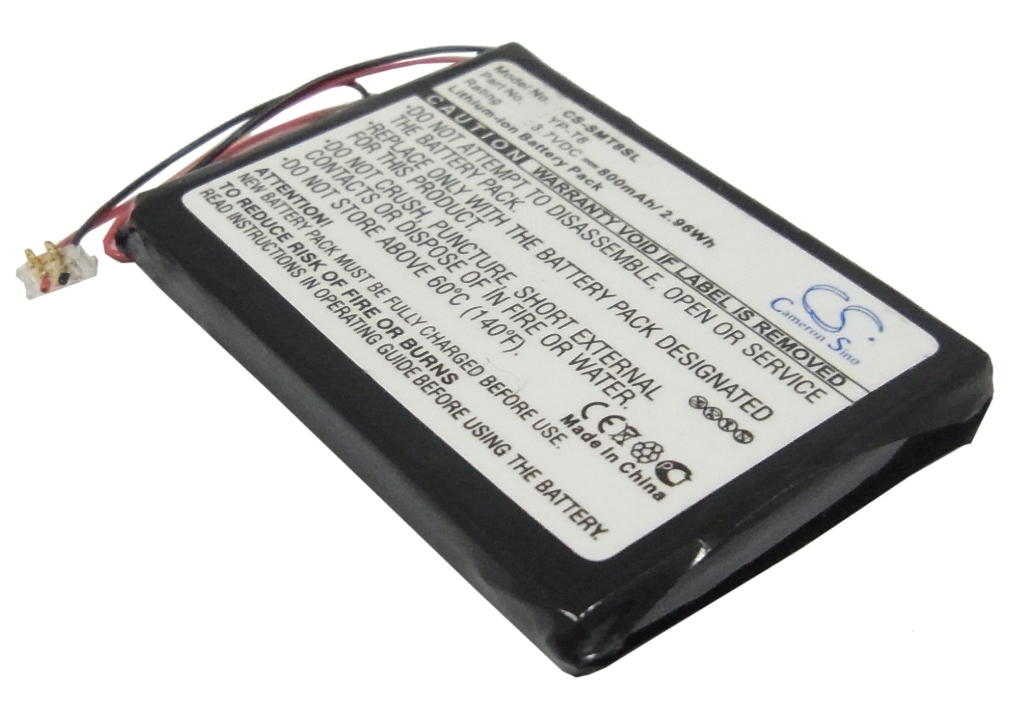 Li-ion Battery fits Samsung, Yp-t8 3.7V, 800mAh Media Player Cameron Sino Technology Limited
