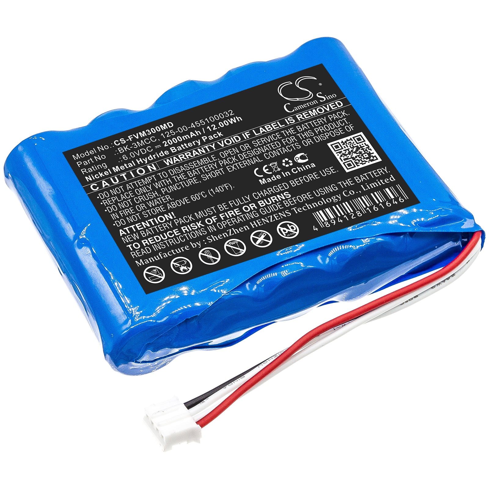Ni-MH Battery fits Fresenius, Injectomat 500, Injectomat 500d 6.0V, 2000mAh Medical Cameron Sino Technology Limited