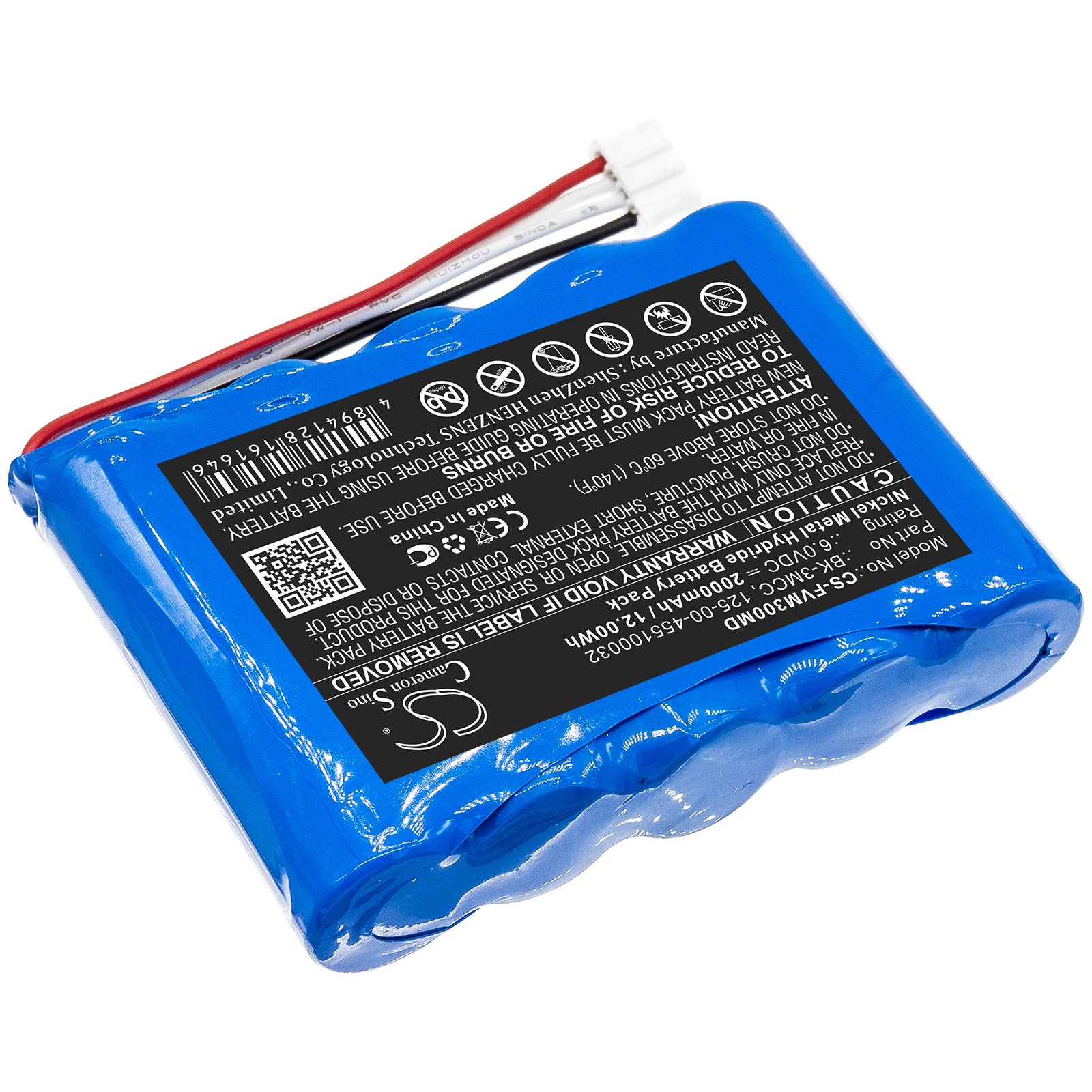 Ni-MH Battery fits Fresenius, Injectomat 500, Injectomat 500d 6.0V, 2000mAh Medical Cameron Sino Technology Limited