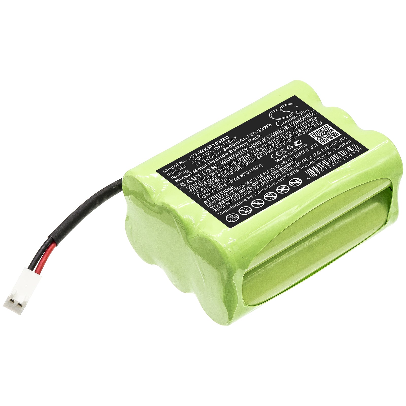 Ni-MH Battery fits Walkmed, Infusion Pump, Infusion Triton 7.2V, 3600mAh Medical Cameron Sino Technology Limited