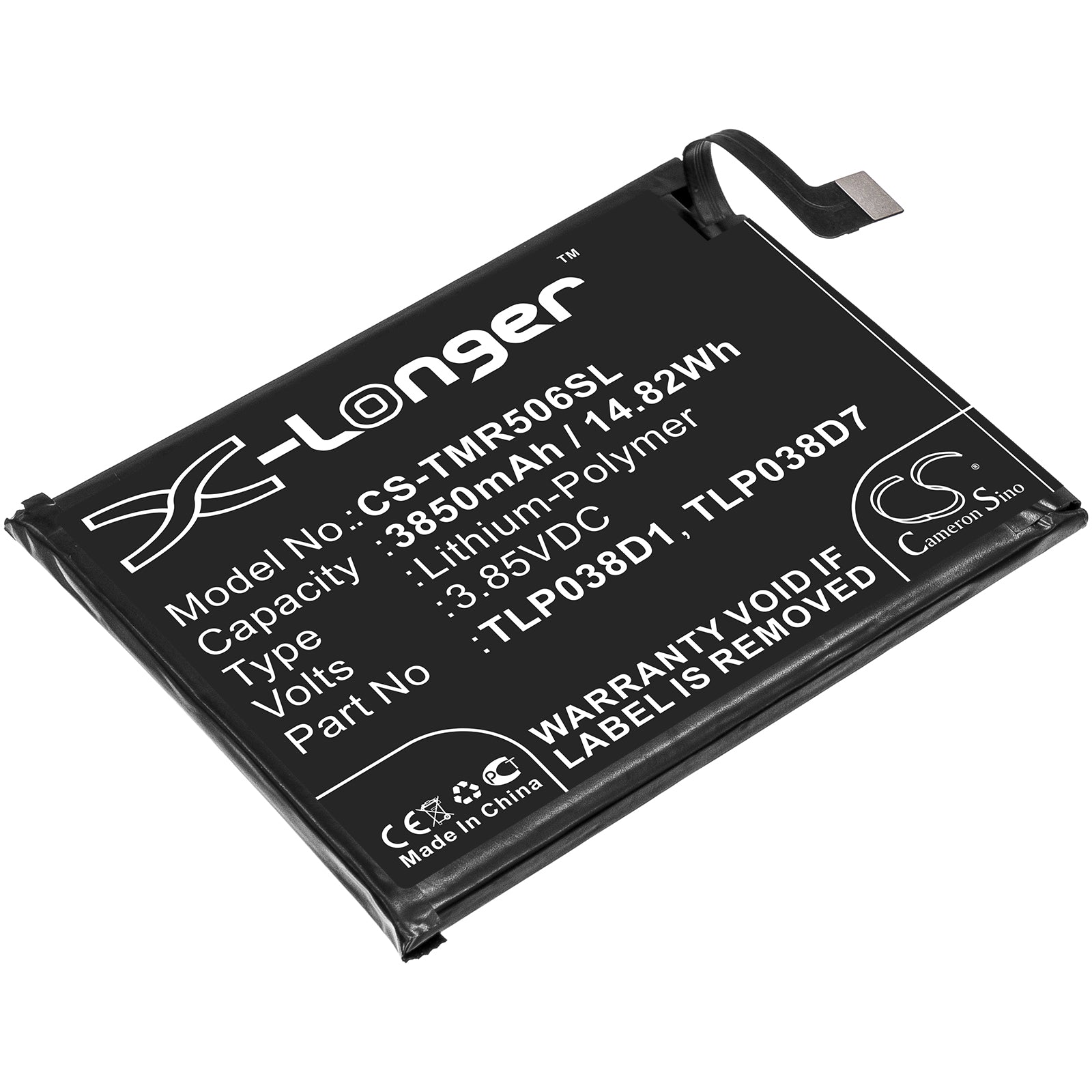 Li-Polymer Battery fits Alcatel, 3l 2020, 5029d 3.85V, 3850mAh Mobile & SmartPhone Cameron Sino Technology Limited