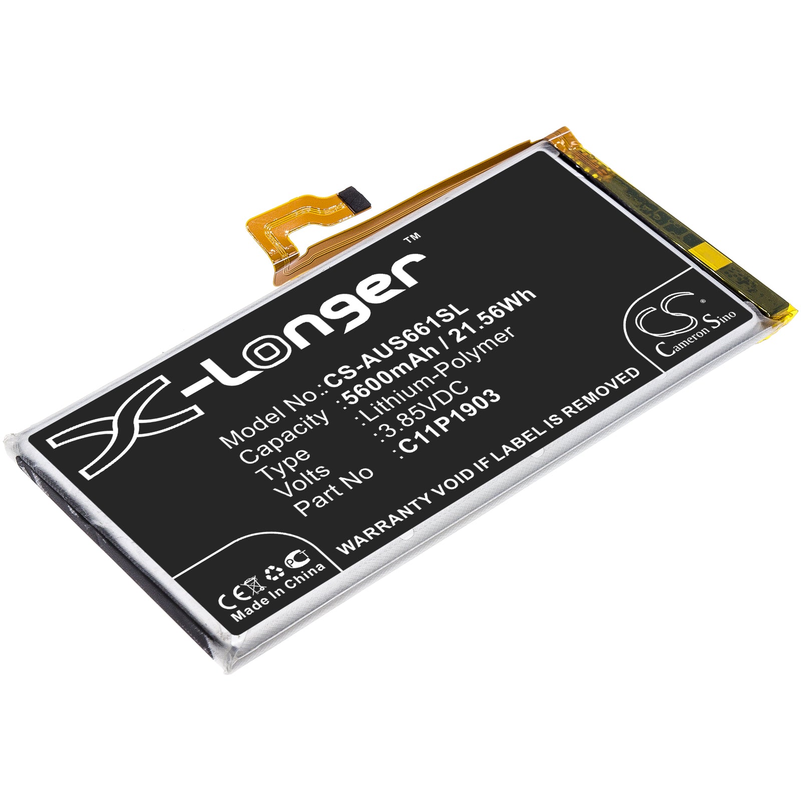 Li-Polymer Battery fits Asus, Rog Phone 3, Rog Phone Iii 3.85V, 5600mAh Mobile & SmartPhone Cameron Sino Technology Limited