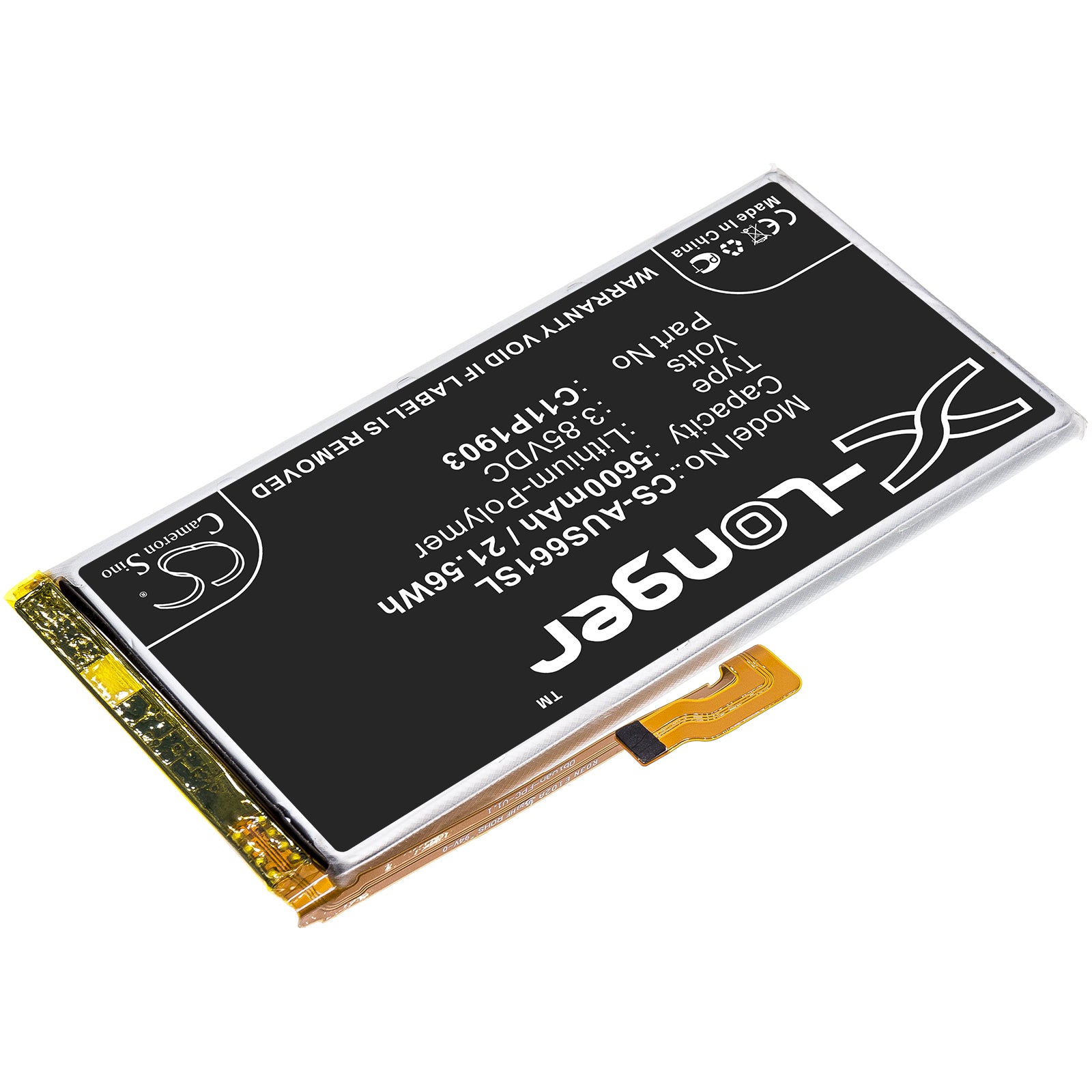 Li-Polymer Battery fits Asus, Rog Phone 3, Rog Phone Iii 3.85V, 5600mAh Mobile & SmartPhone Cameron Sino Technology Limited