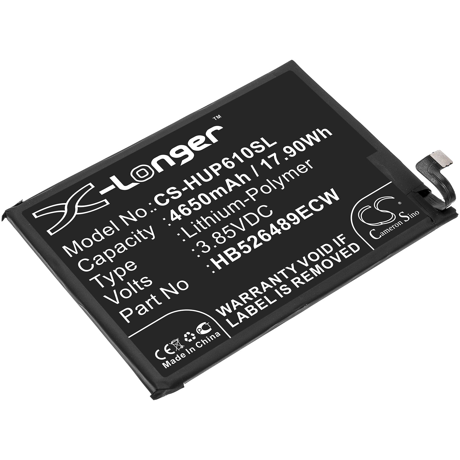 Li-Polymer Battery fits Huawei, Med-l29, Med-l29n 3.85V, 4650mAh Mobile & SmartPhone Cameron Sino Technology Limited