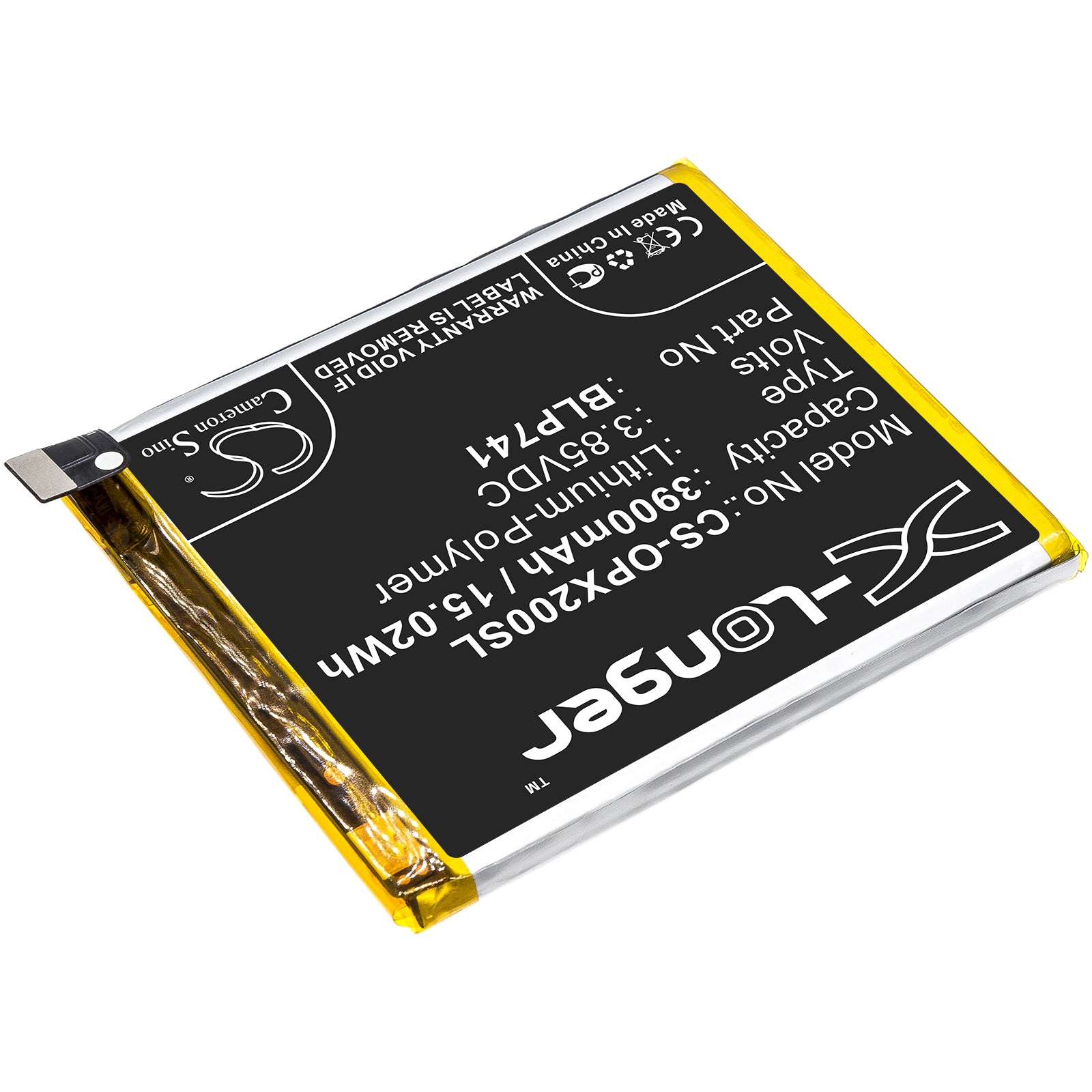 Li-Polymer Battery fits Oppo, Realme X2 3.85V, 3900mAh Mobile & SmartPhone Cameron Sino Technology Limited