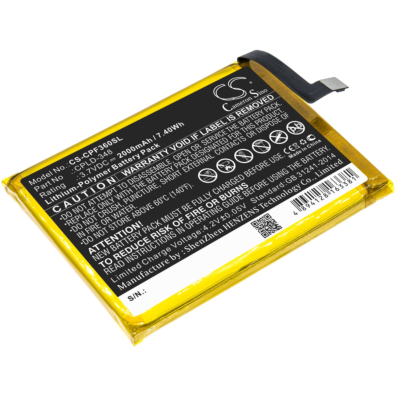 Li-Polymer Battery fits Coolpad, 3602u, Orange 3.7V, 2000mAh Mobile & SmartPhone Cameron Sino Technology Limited