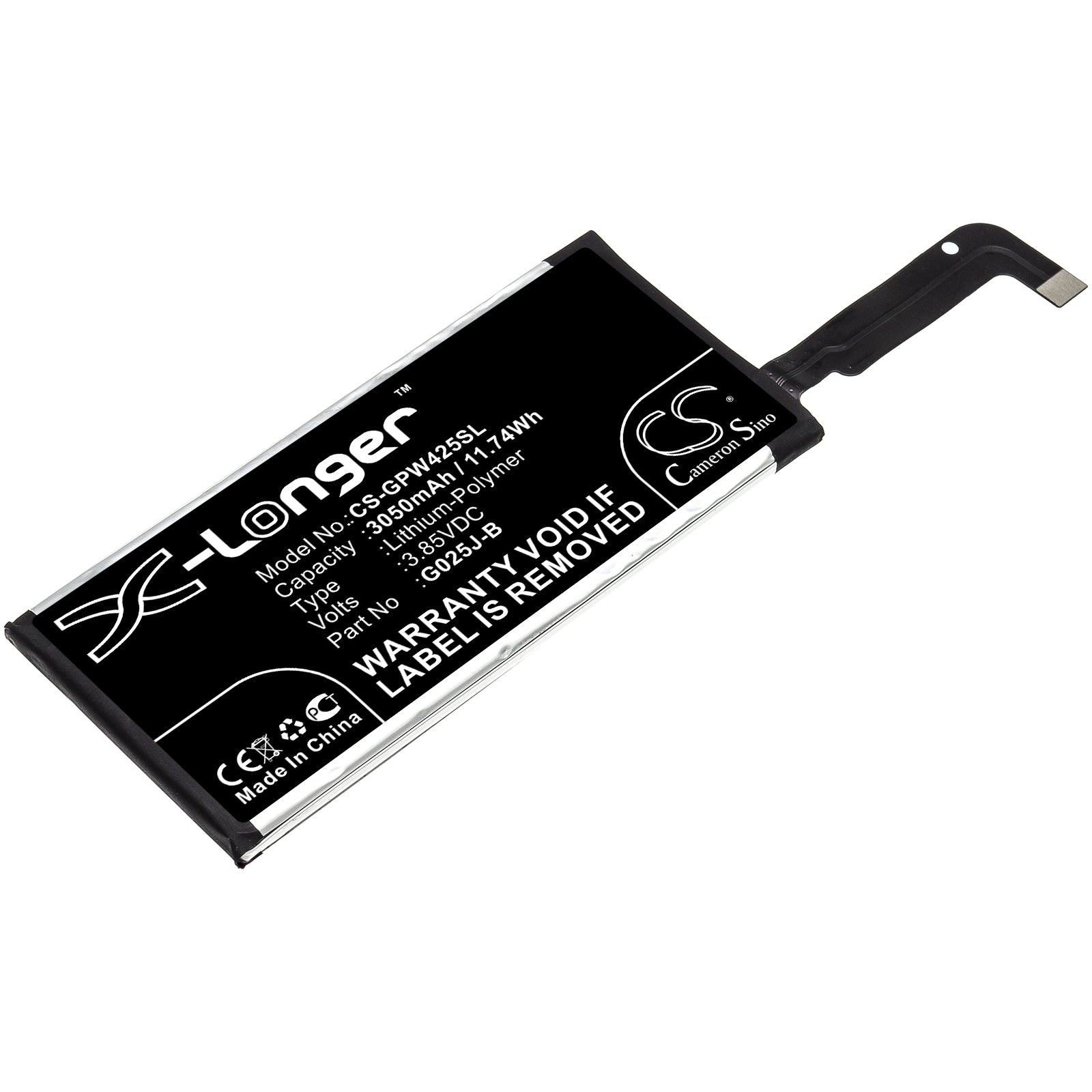 Li-Polymer Battery fits Google, Pixel 4a 3.85V, 3050mAh Mobile & SmartPhone Cameron Sino Technology Limited