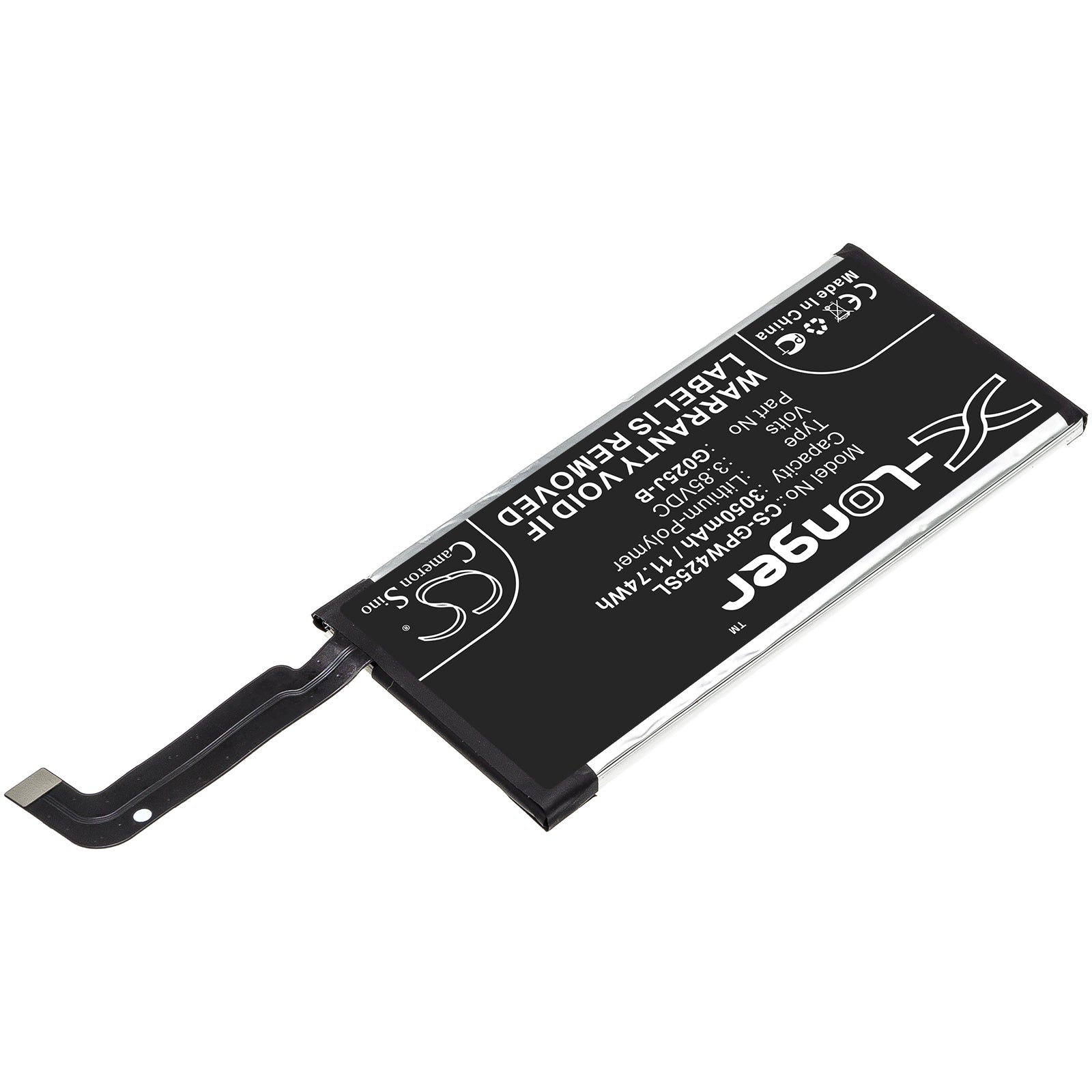 Li-Polymer Battery fits Google, Pixel 4a 3.85V, 3050mAh Mobile & SmartPhone Cameron Sino Technology Limited