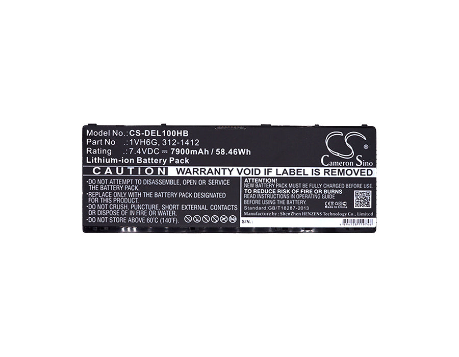 Li-Polymer Battery fits Dell, C5621, Latitude 10 7.40V, 7900mAh Notebook & Laptop Cameron Sino Technology Limited