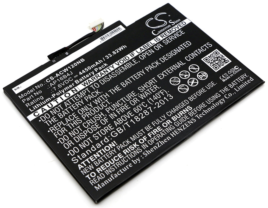 Li-Polymer Battery fits Acer, Aspire Switch Alpha 12, Sa5-271 7.6V, 4450mAh Notebook & Laptop Cameron Sino Technology Limited