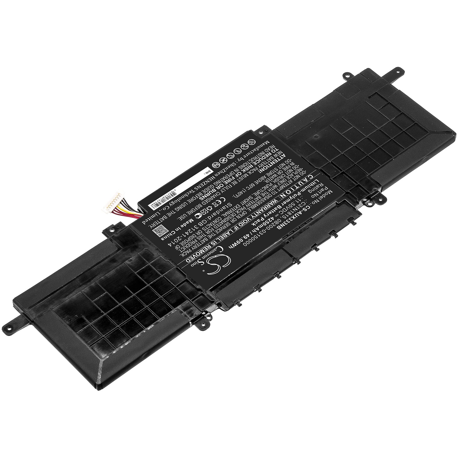 Li-Polymer Battery fits Asus, Bx333fn, Rx333fa 11.55V, 4250mAh Notebook & Laptop Cameron Sino Technology Limited