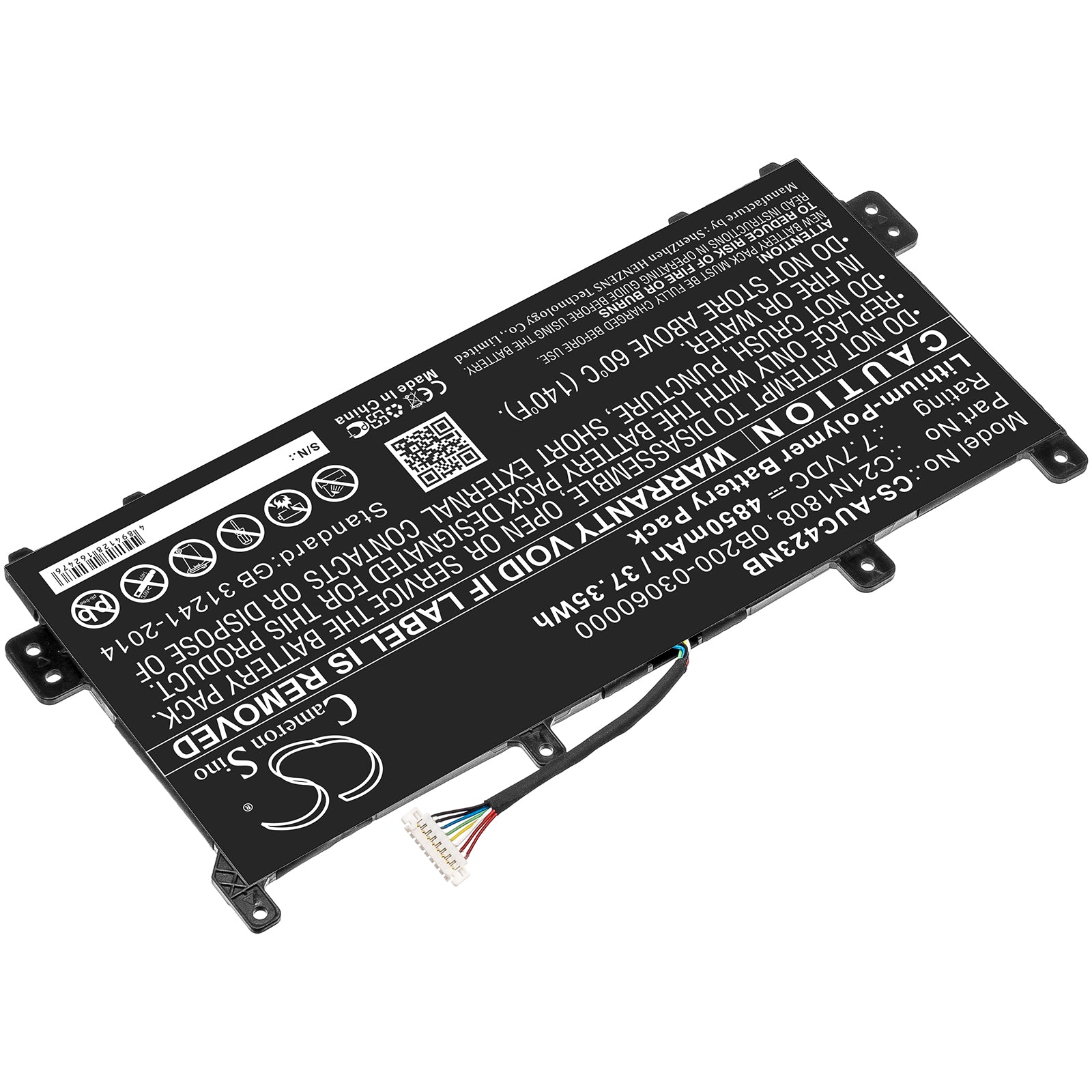 Li-Polymer Battery fits Asus, C423, C423na 7.7V, 4850mAh Notebook & Laptop Cameron Sino Technology Limited
