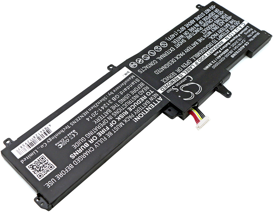 Li-Polymer Battery fits Asus, Gl702, Gl702v 15.2V, 4800mAh Notebook & Laptop Cameron Sino Technology Limited