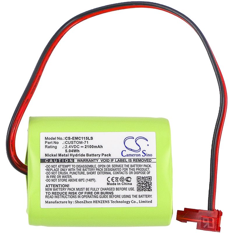Ni-MH Battery fits Interstate, Nic1158, Lithonia, Elb2p401n 2.40V, 2100mAh Emergency Lighting Cameron Sino Technology Limited