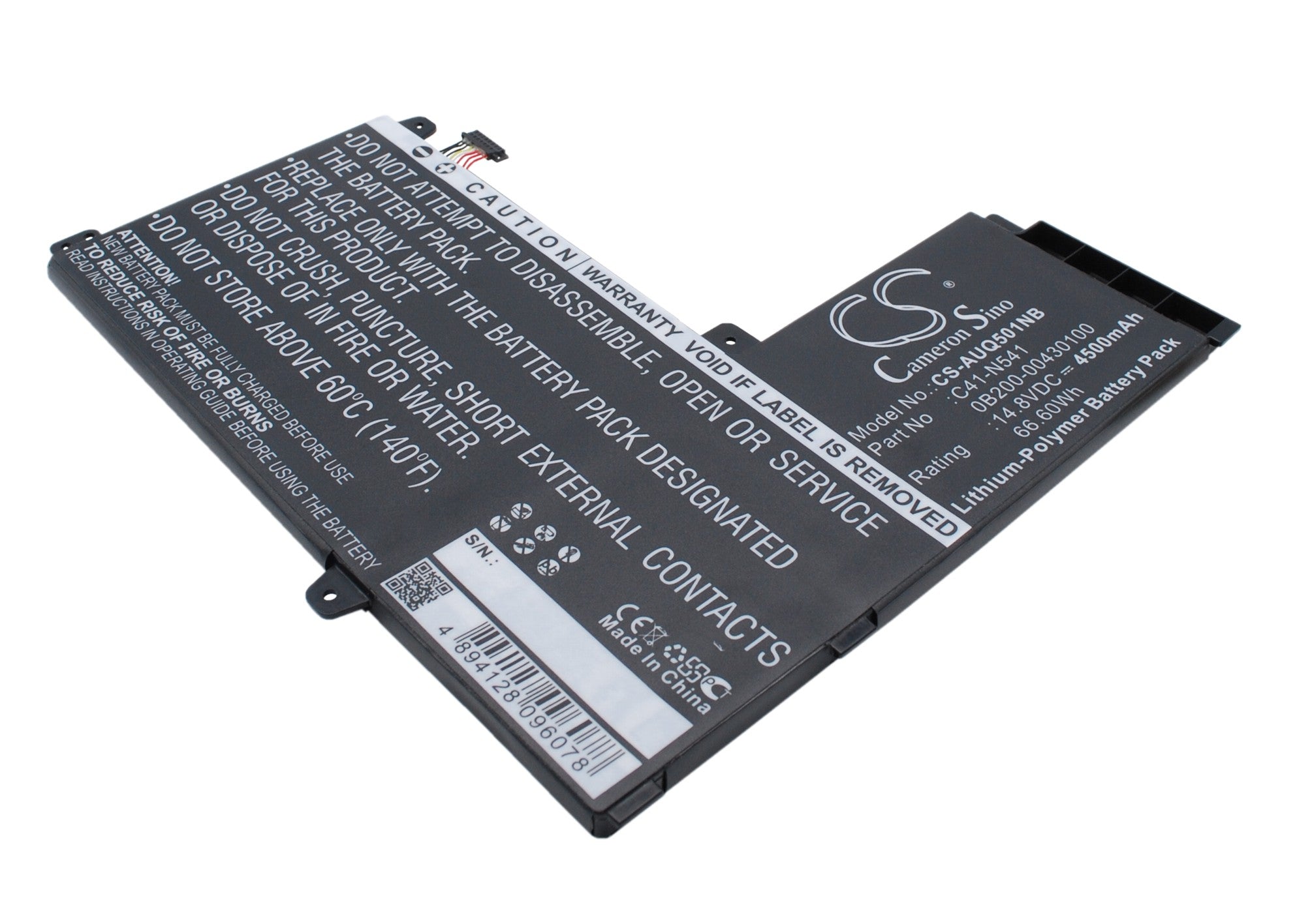 Li-Polymer Battery fits Asus, Q501l, Q501la 14.8V, 4500mAh Notebook & Laptop Cameron Sino Technology Limited