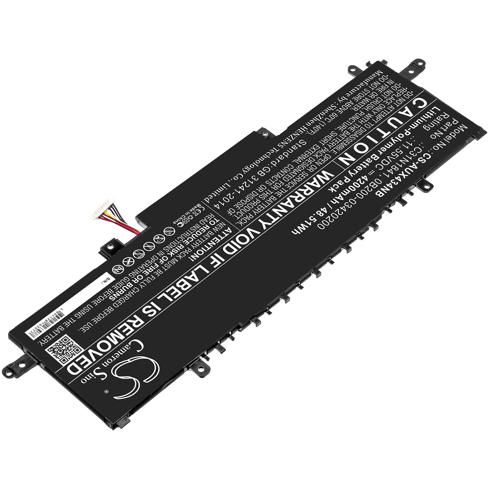 Li-Polymer Battery fits Asus, Ux334, Ux334fl-0043b8565u 11.55V, 4200mAh Notebook & Laptop Cameron Sino Technology Limited
