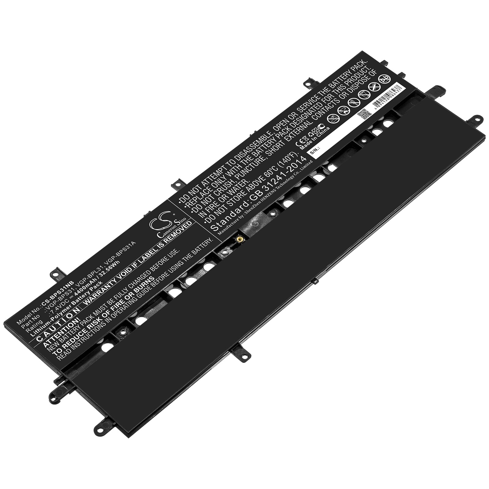 Li-Polymer Battery fits Sony, Svd11213cx, Svd11213cxb 7.4V, 4400mAh Notebook & Laptop Cameron Sino Technology Limited