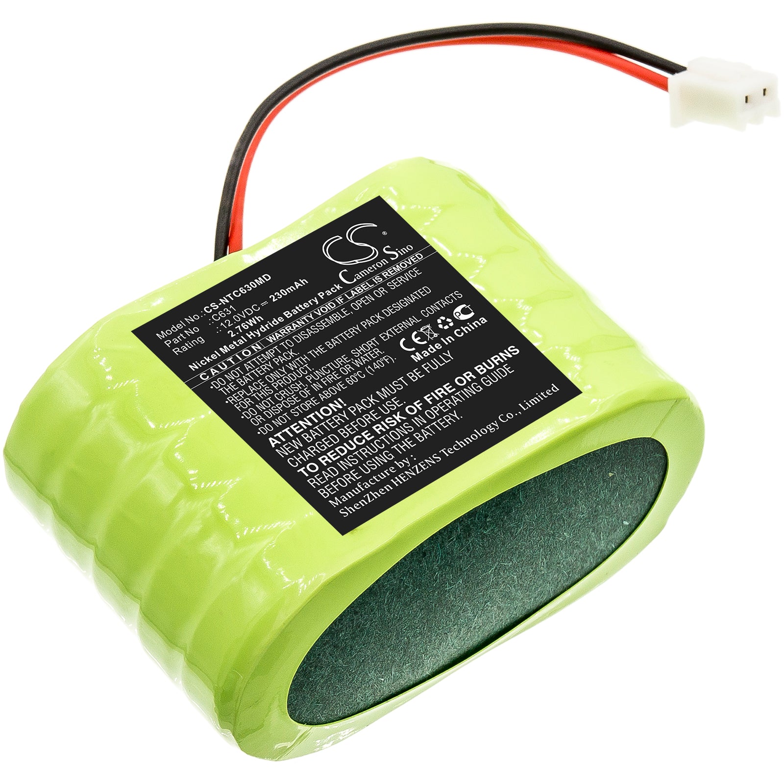 Ni-MH Battery fits Natus, Ct+ Doppler, Dop Ct 12.0V, 230mAh Medical Cameron Sino Technology Limited