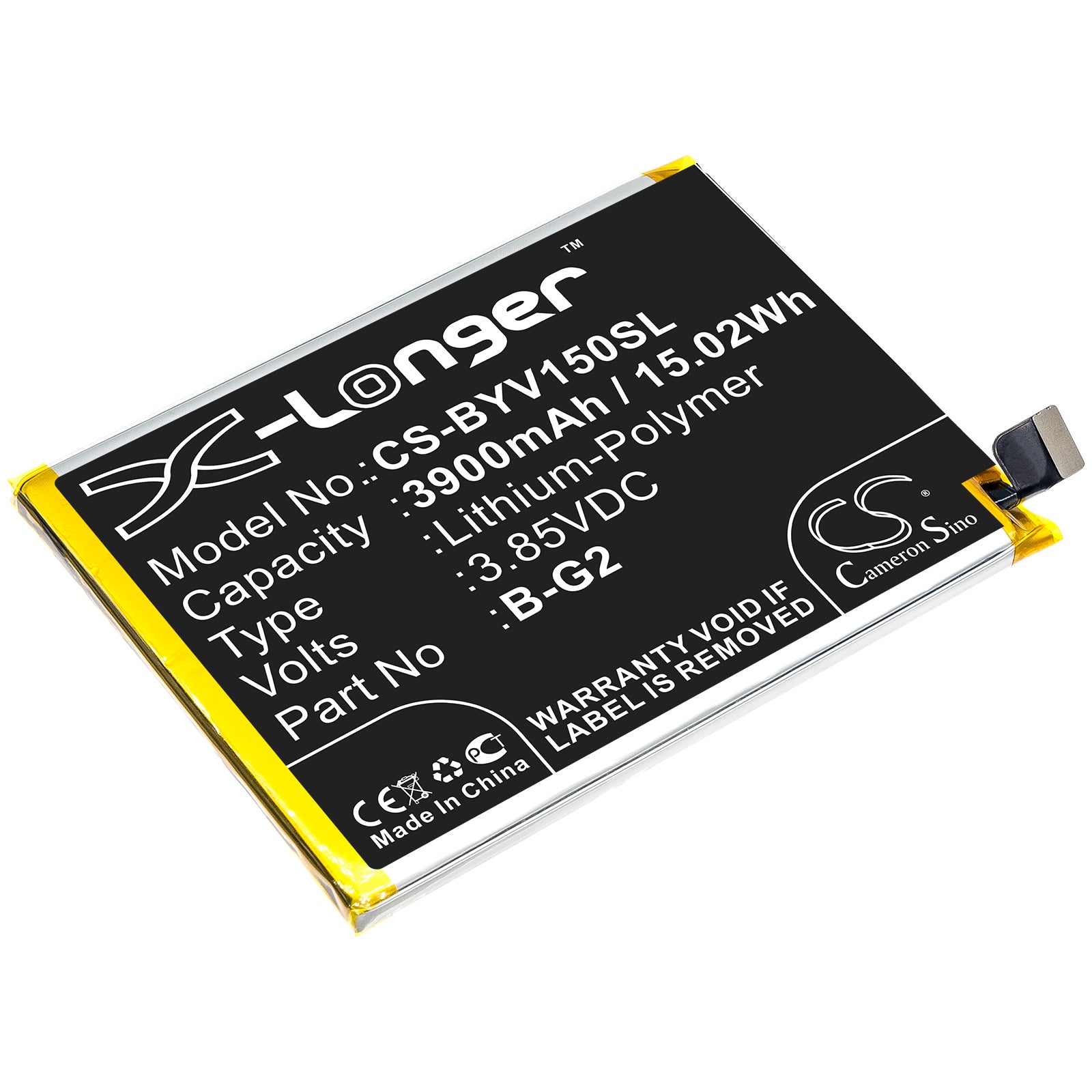Li-Polymer Battery fits Vivo, B-g2 3.85V, 3900mAh Mobile & SmartPhone Cameron Sino Technology Limited