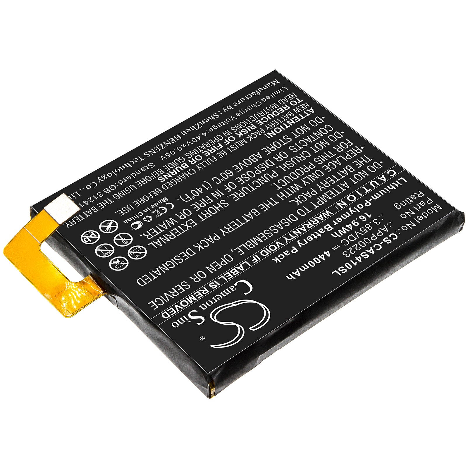 Li-Polymer Battery fits Cat, App00223 3.85V, 4700mAh Mobile & SmartPhone Cameron Sino Technology Limited