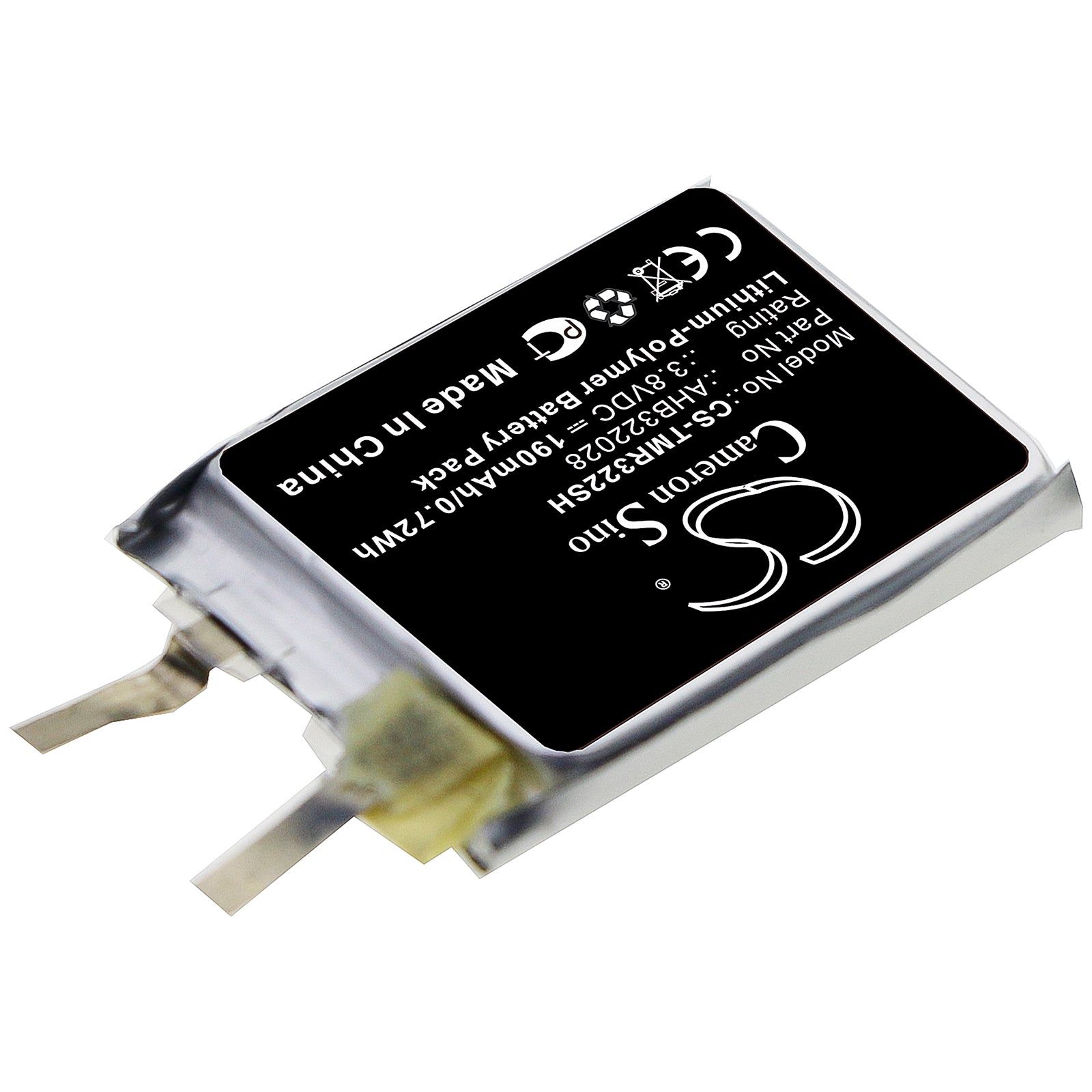 Li-Polymer Battery fits Tomtom, Ahb322028 3.8V, 190mAh Smartwatch Cameron Sino Technology Limited