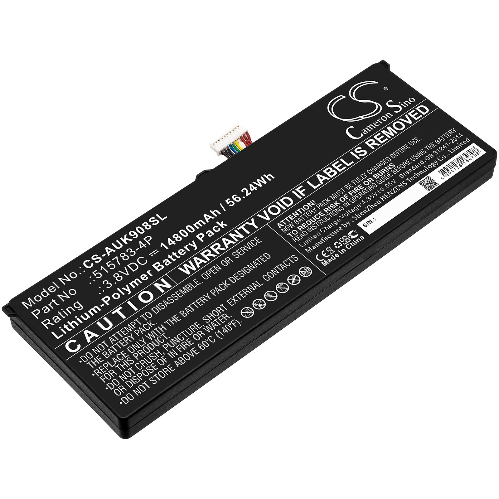 Li-Polymer Battery fits Autel, Maxicom Mk908, Maxisys Pro Elite 3.8V, 14800mAh Business Cameron Sino Technology Limited
