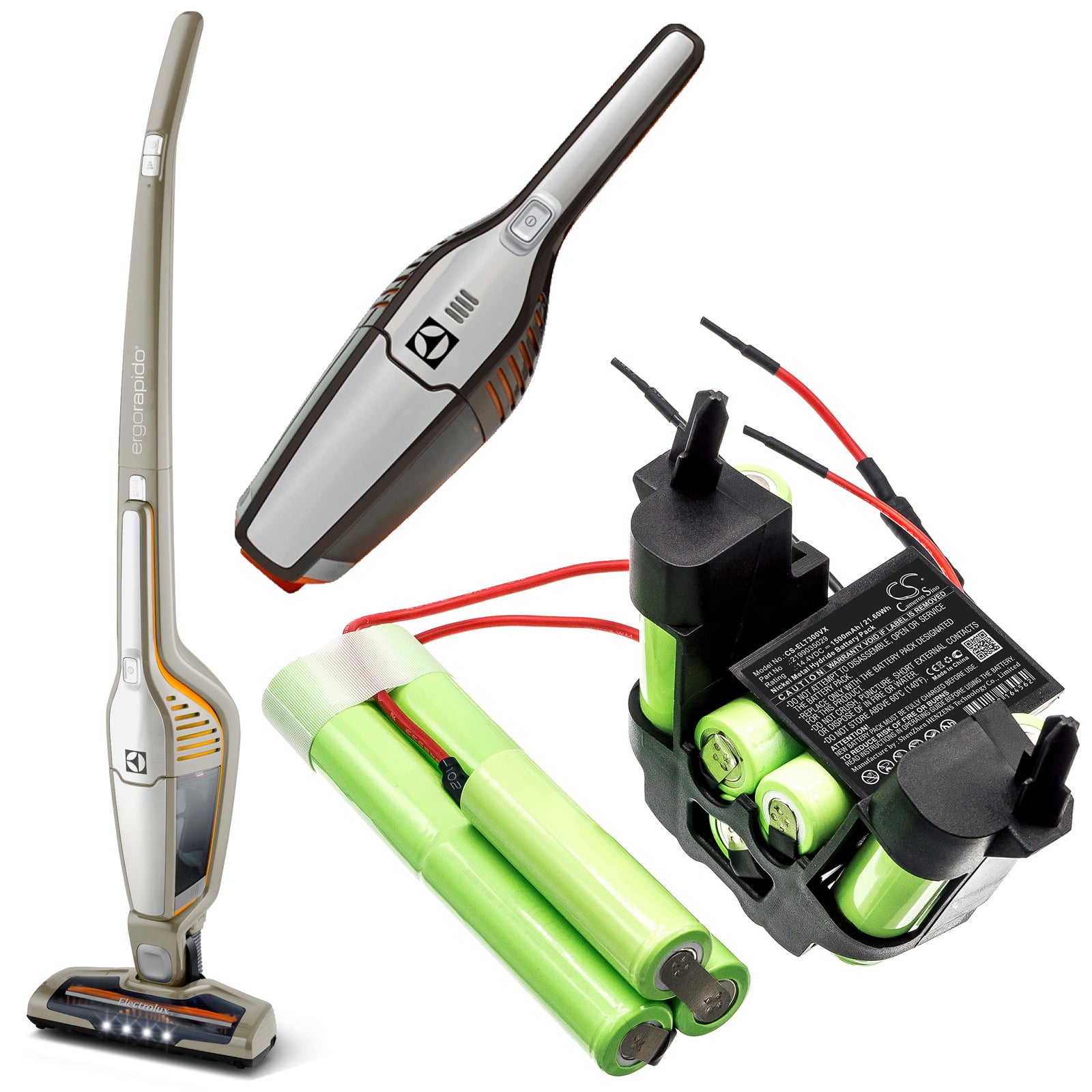 Ni-MH Battery fits Aeg, 273713, 900273725 14.4V, 1500mAh Vacuum Cameron Sino Technology Limited