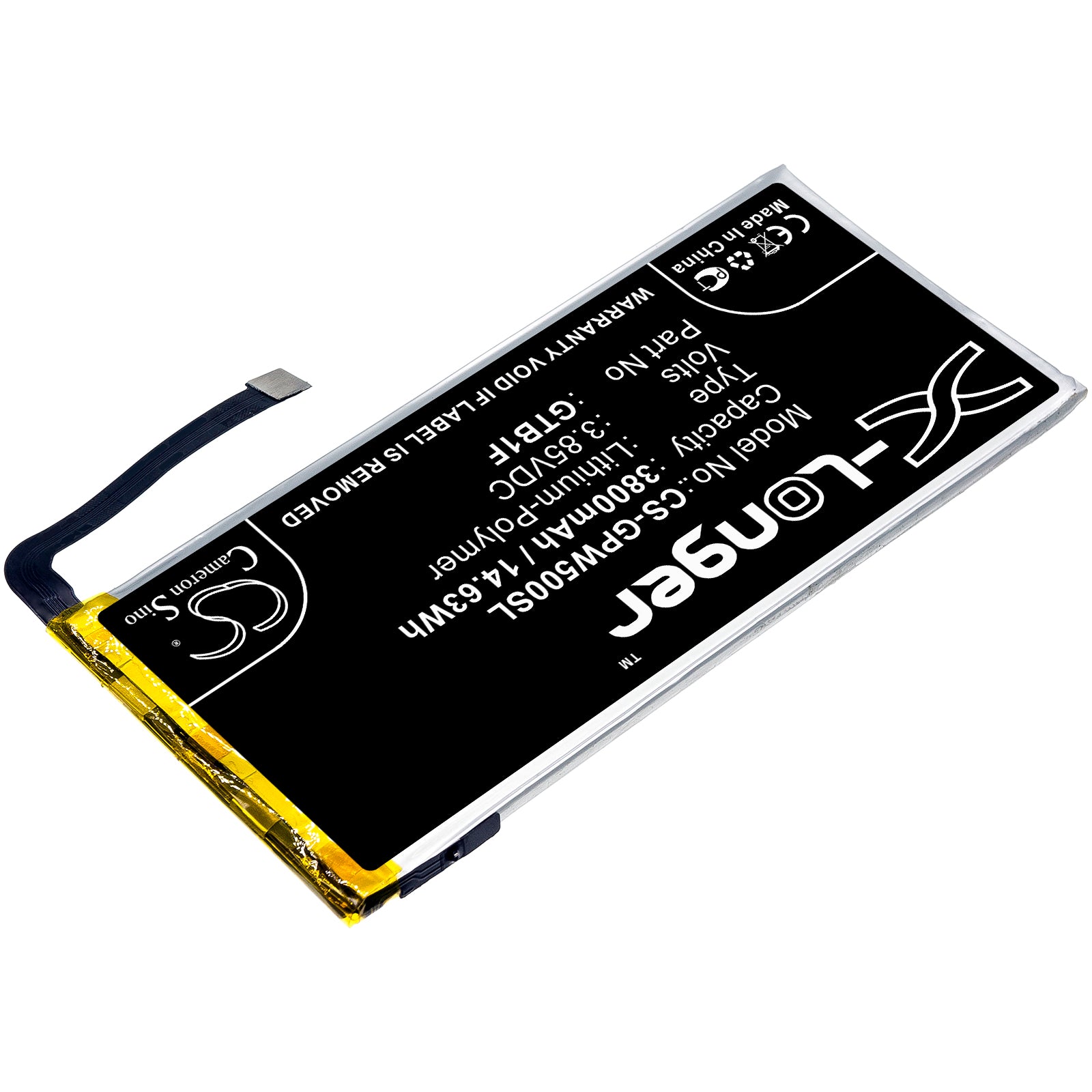 Li-Polymer Battery fits Google, Pixel 5 3.85V, 3800mAh Mobile & SmartPhone Cameron Sino Technology Limited